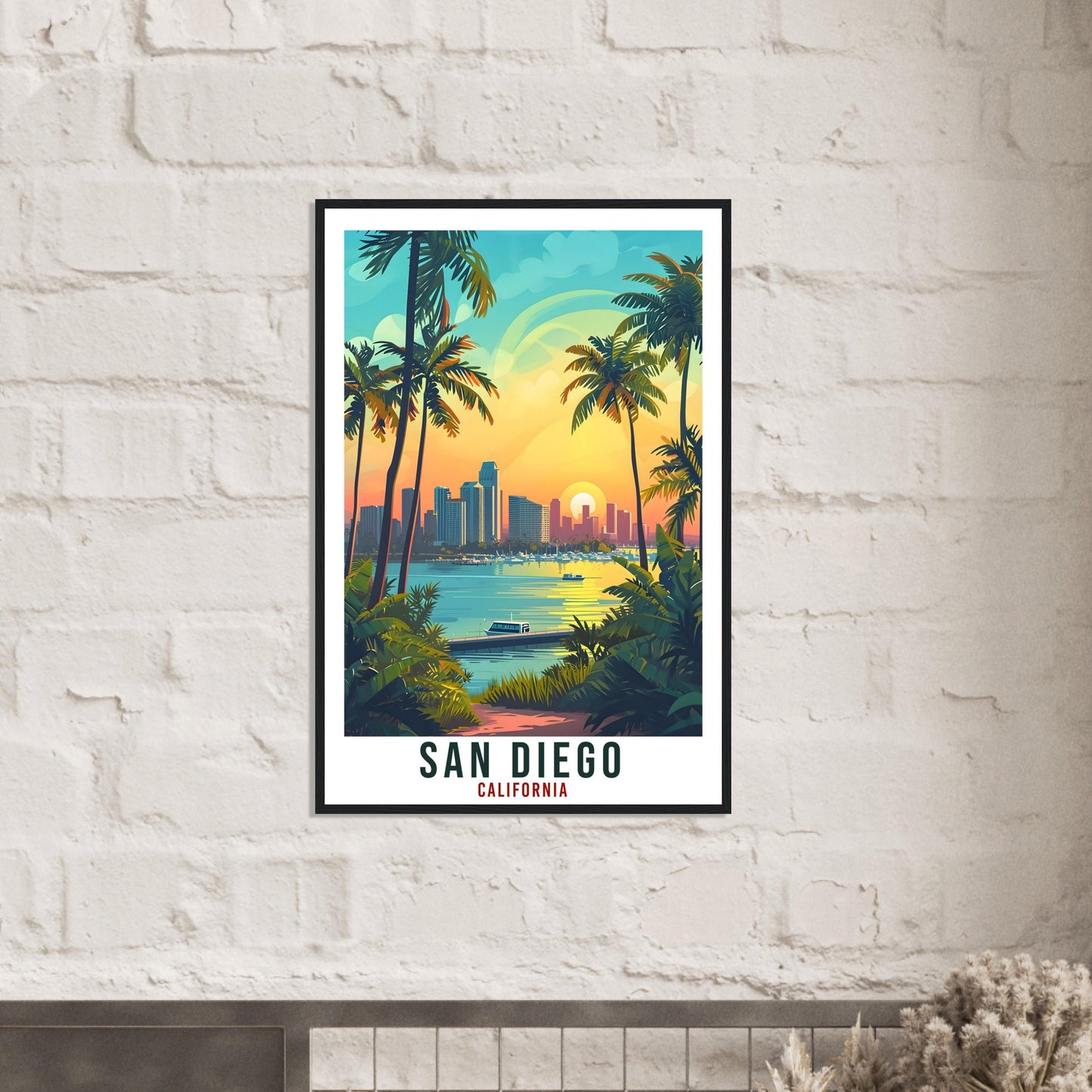 San Diego Travel Print California Home Decoration USA City Wall Art Gift Wall Hanging Art Lover California Artwork San Diego Travel Poster
