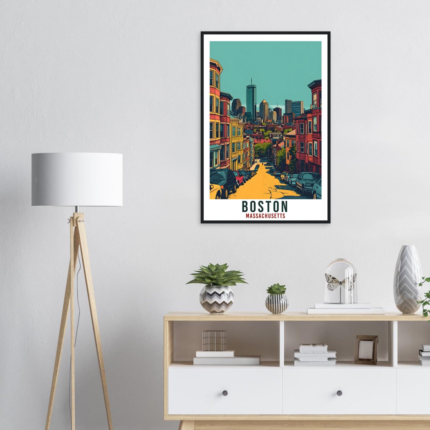 Boston Travel Print Massachusetts Home Decoration USA City Wall Art Gift Wall Hanging Art Lover Massachusetts Artwork Boston Travel Poster