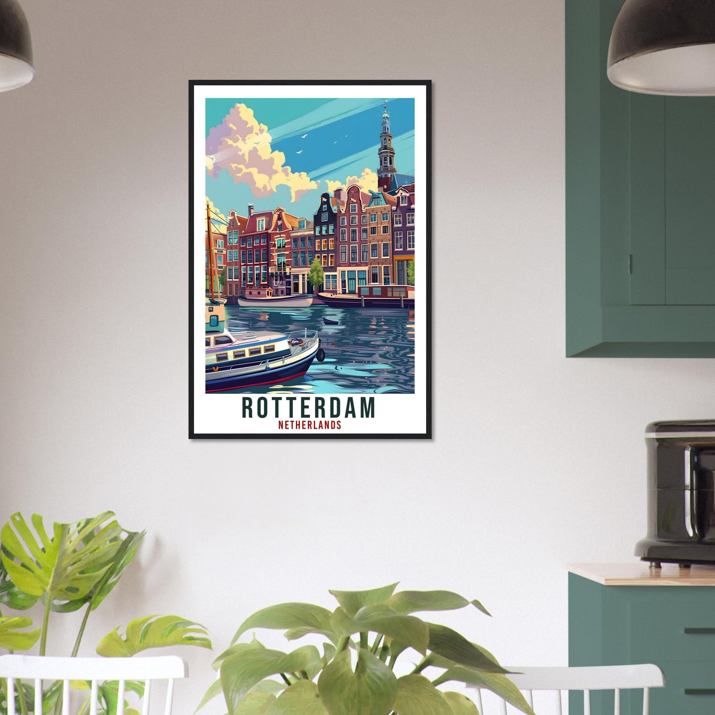 Rotterdam Travel Print Holland Wall Art Wall Hanging Home Décor Rotterdam City Gift Dutch Artwork Gift Netherlands Rotterdam Travel Poster