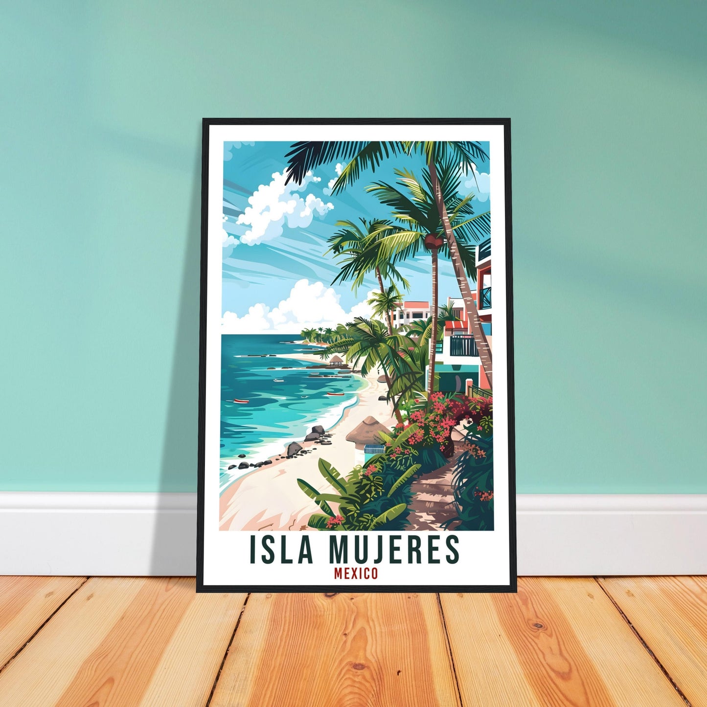 Isla Mujeres Mexico Travel Print Mexico Wall Art Wall Hanging Home Décor Isla Mujeres Gift Mexico Artwork Gift South America Travel Poster