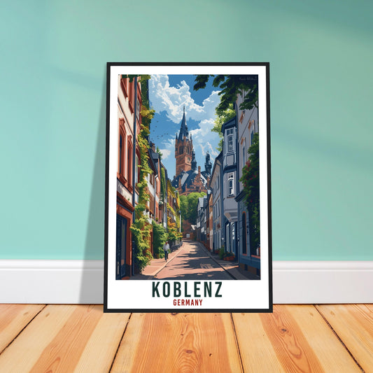 Koblenz Travel Print Germany Home Decoration Koblenz German City Wall Art Gift Wall Hanging Art Lover Germany Artwork Koblenz Travel Poster