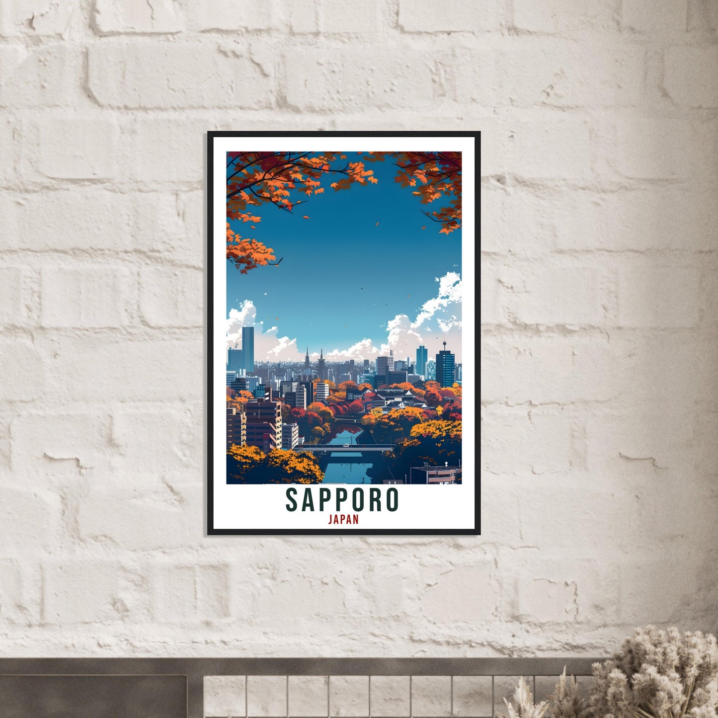 Sapporo Travel Print Japan Home Decoration Wall Art Gift Wall Hanging Art Lover Japanese Artwork Japan Sapporo Travel Poster City Print