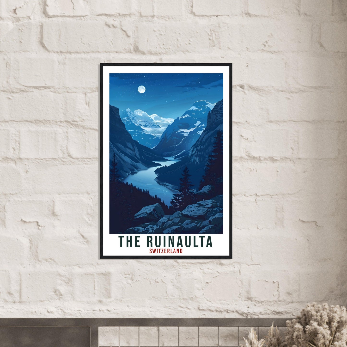 The Ruinaulta Travel Print Swiss Wall Art Wall Hanging Home Décor Ruinaulta Gift Art Lover Gift Switzerland Artwork Gift Swiss Travel Poster