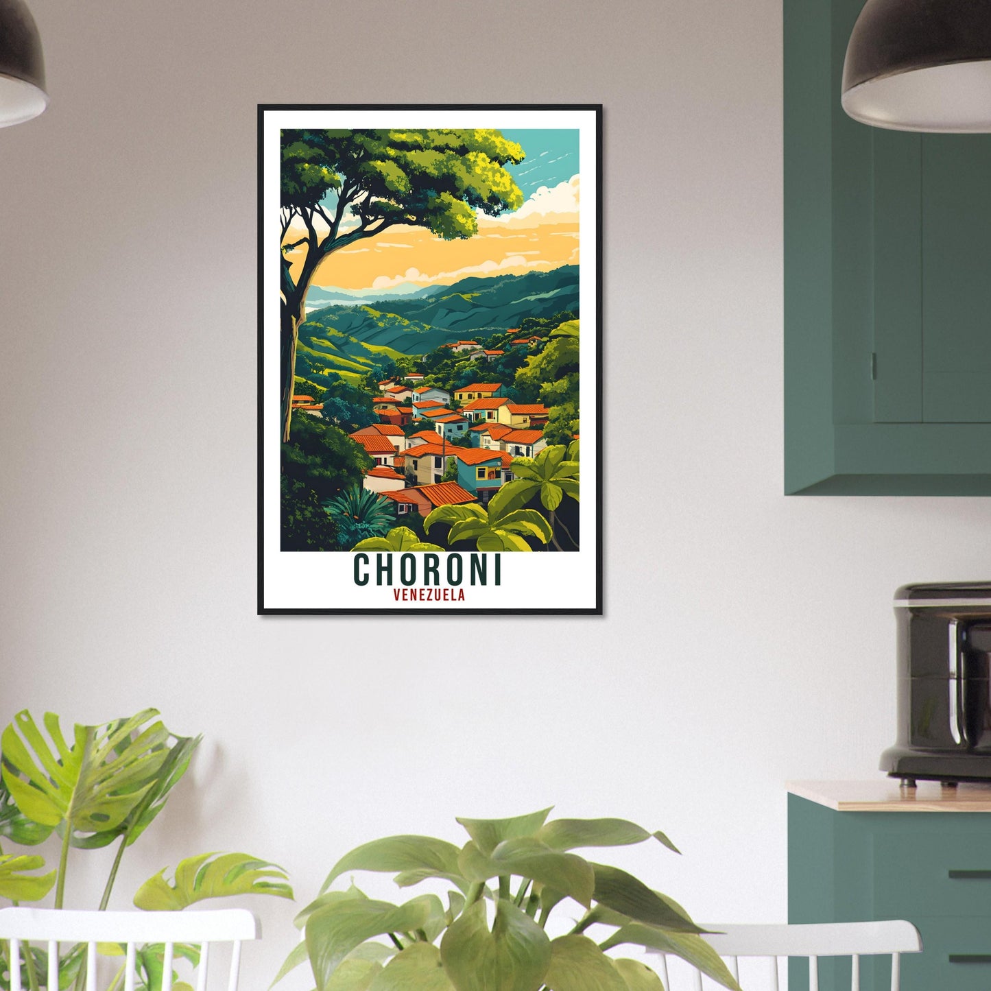 Choroni Travel Print Venezuela Home Decor Choroni Wall Art Gift Wall Hanging Art Lover Choroni Venezuelan Artwork Travel Poster Travel Art