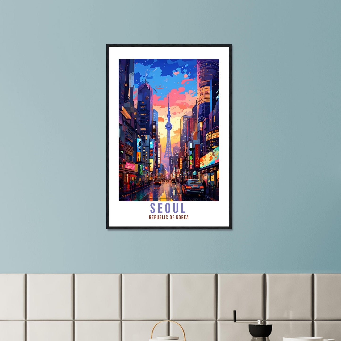 Seoul Travel Poster Seoul Wall Hanging South Korea Artwork Travel Print Wall Art Seoul Asia Home Decor Seoul South Korea Gift Travel Art