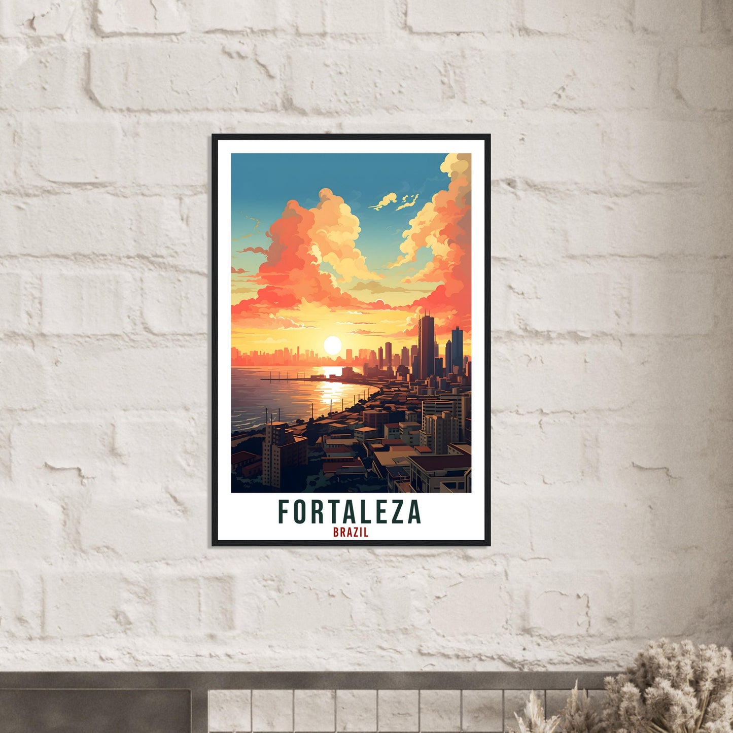 Fortaleza Travel Print Wall Art Fortaleza Brazil Wall Hanging Artwork Fortaleza Art Gifts Fortaleza Travel Poster Brazil City Art Lover Gift