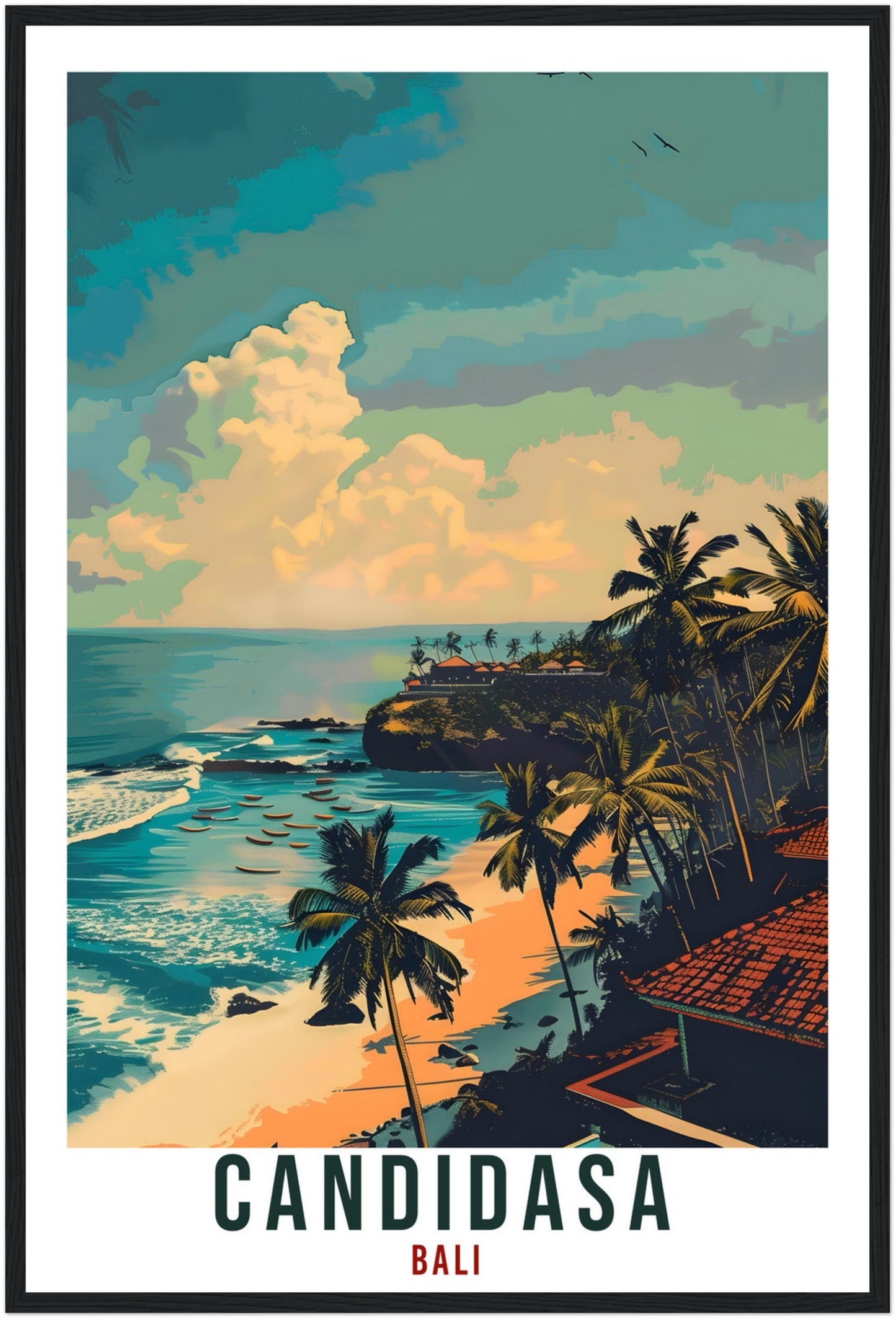 Candidasa Bali Travel Print Bali Wall Art Wall Hanging Home Décor Candidasa Gift Landmark Artwork Travel Art Lovers Indonesia Travel Poster