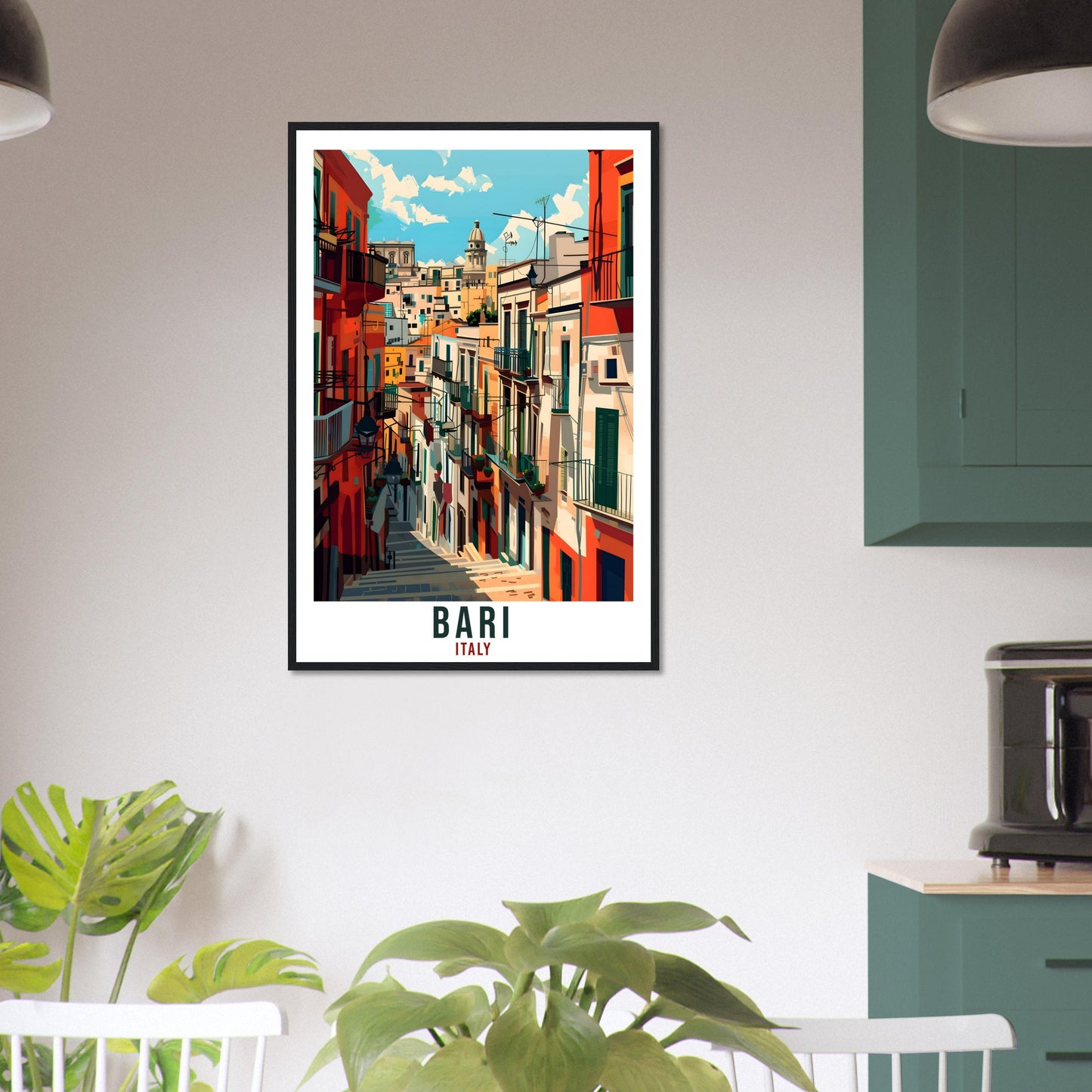 Bari Travel Print Italy Bari Wall Art Wall Hanging Home Living Décor Bari Gift Art Lovers Gift Italy Artwork Gift Italian Travel Poster