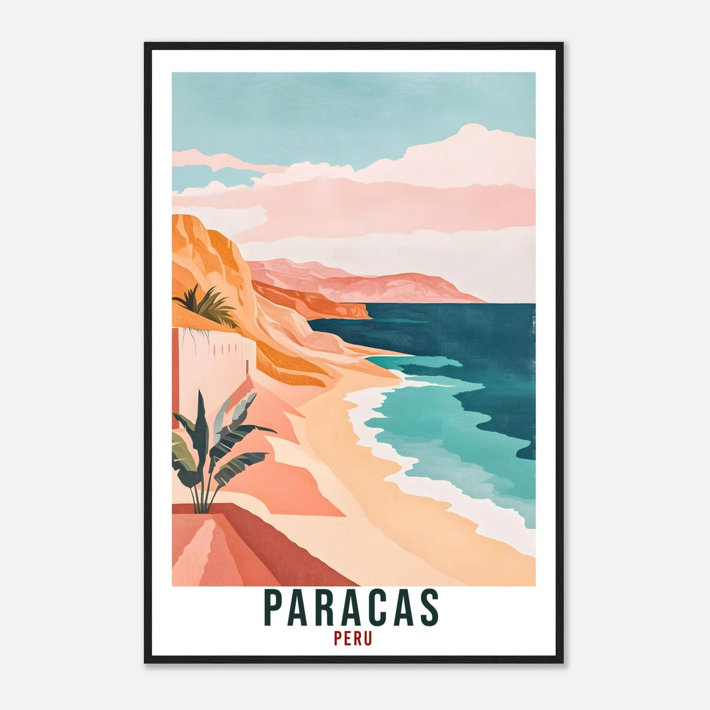 Paracas Travel Print Peru Home Decor Paracas Wall Art Gift Wall Hanging Art Lover Paracas Peruvian Artwork Travel Poster Paracas Travel Art
