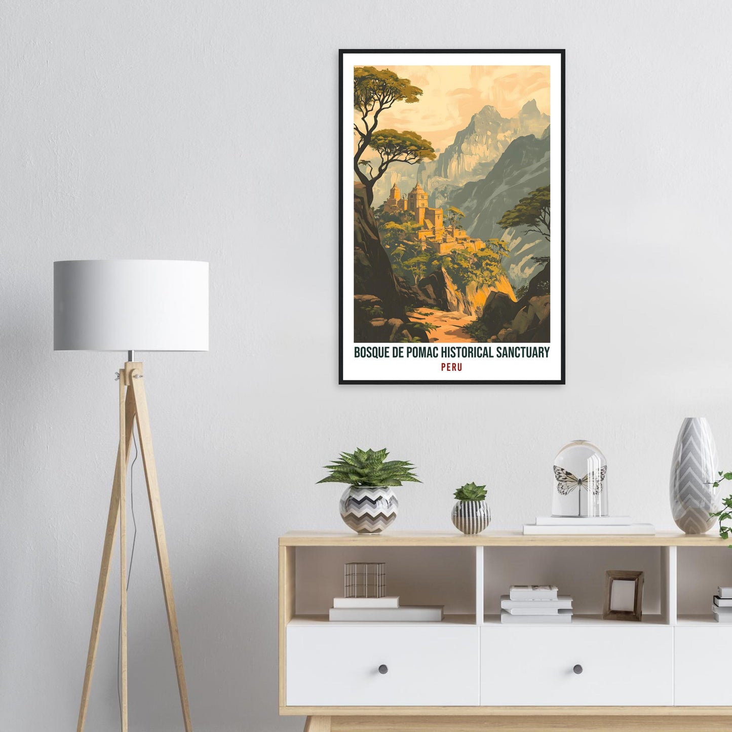Bosque De Pomac Historical Sanctuary Travel Print Peru Wall Art Gift Wall Hanging Art Lover Bosque De Pomac Peruvian Artwork Travel Poster
