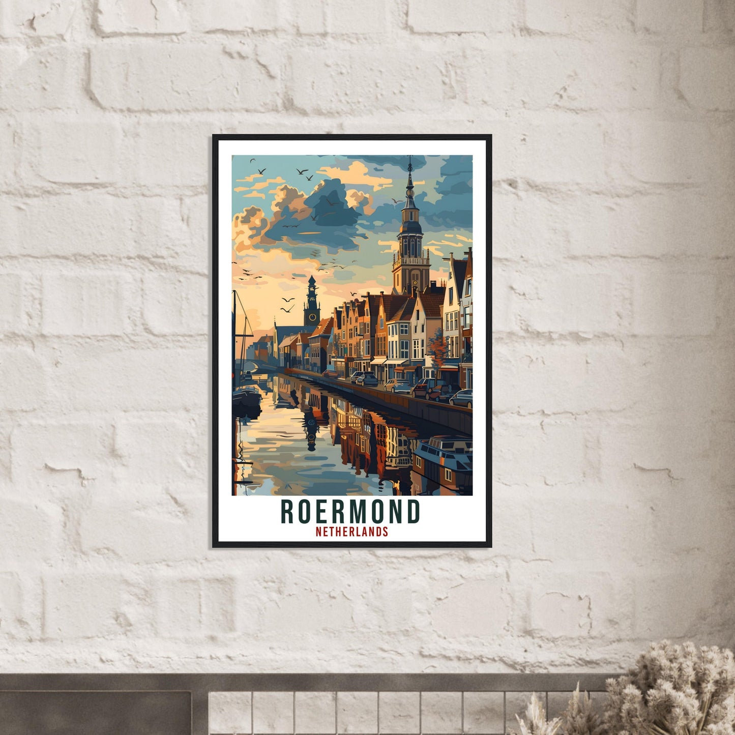 Roermond Travel Print Holland Wall Art Wall Hanging Home Décor Roermond Gift Art Print Gift Dutch Artwork Gift The Netherlands Travel Poster