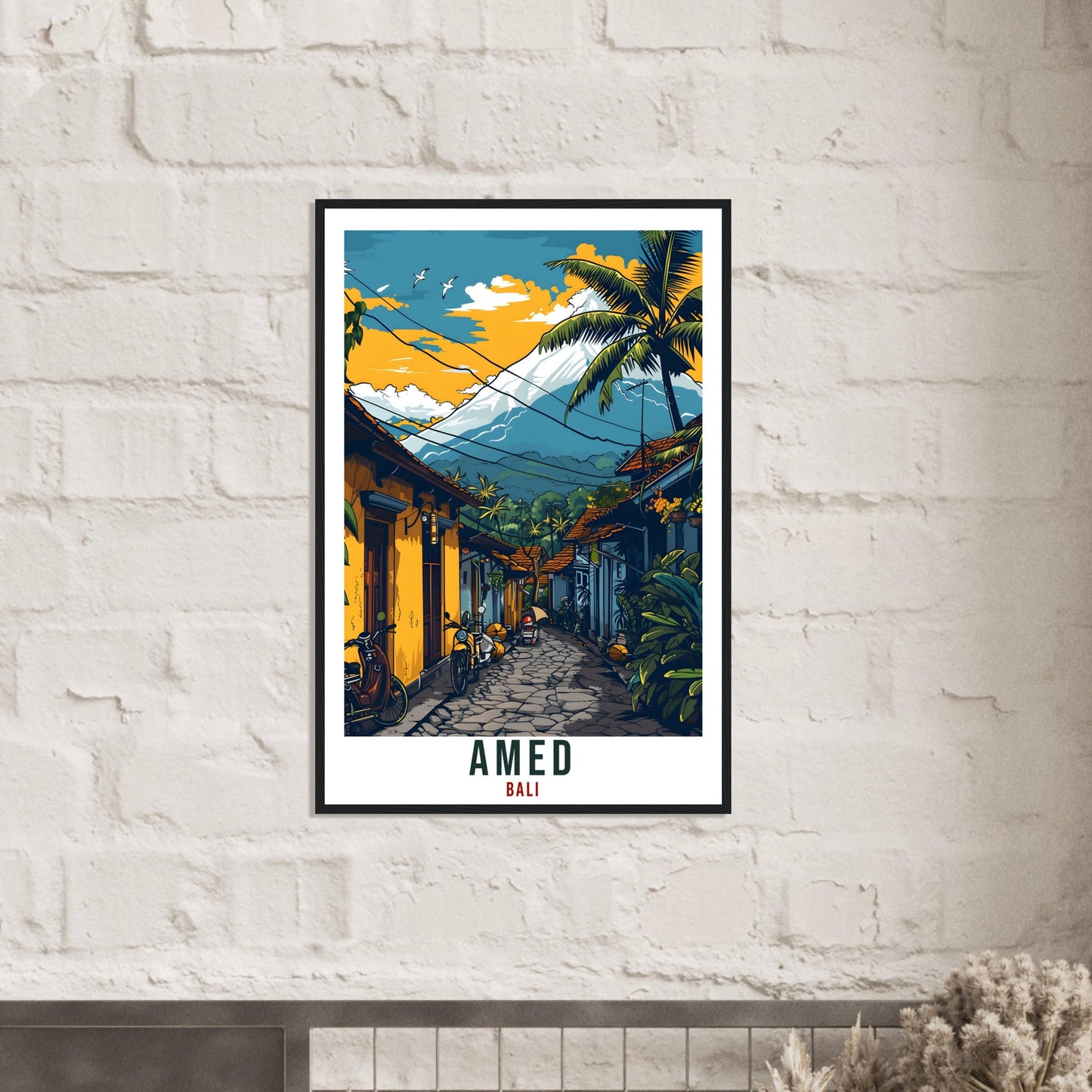 Amed Bali Travel Print Bali Wall Art Wall Hanging Home Décor Amed Gift Landmark Artwork Travel Art Lovers Indonesia Amed Travel Poster