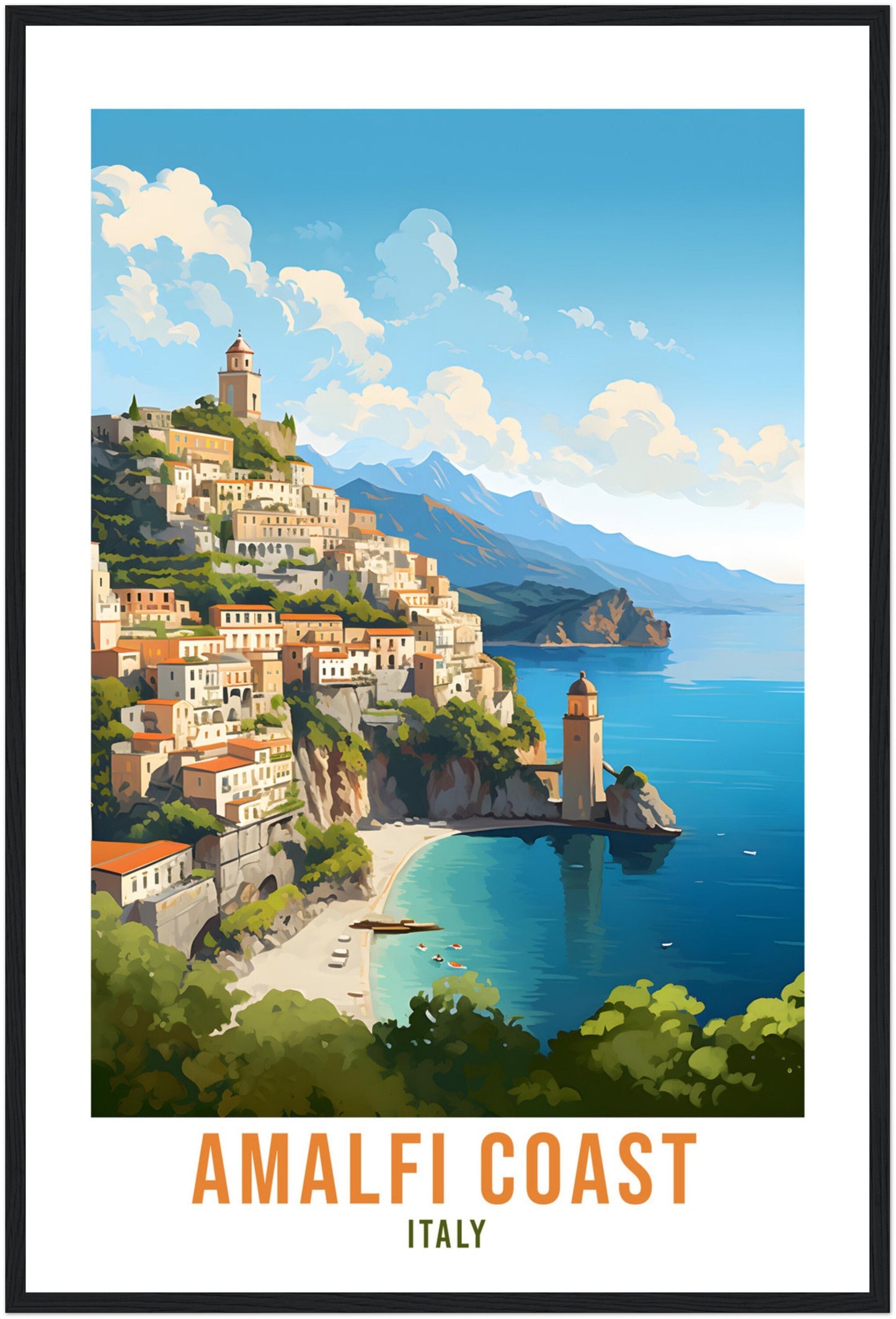 Amalfi Coast Travel Print Wall Art Amalfi Italy Wall Hanging Home Decor Amalfi Gift Art Lovers Wall Art Print Amalfi Italy Art Amalfi Art