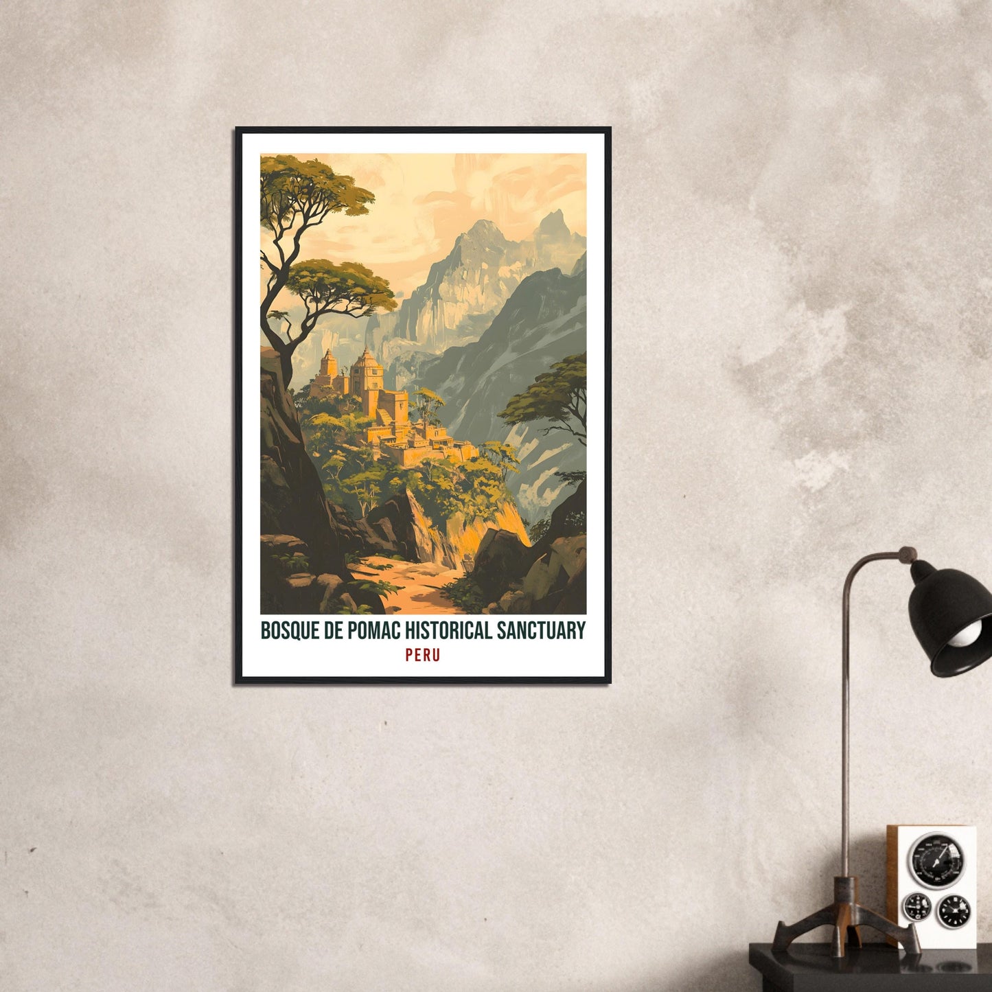 Bosque De Pomac Historical Sanctuary Travel Print Peru Wall Art Gift Wall Hanging Art Lover Bosque De Pomac Peruvian Artwork Travel Poster