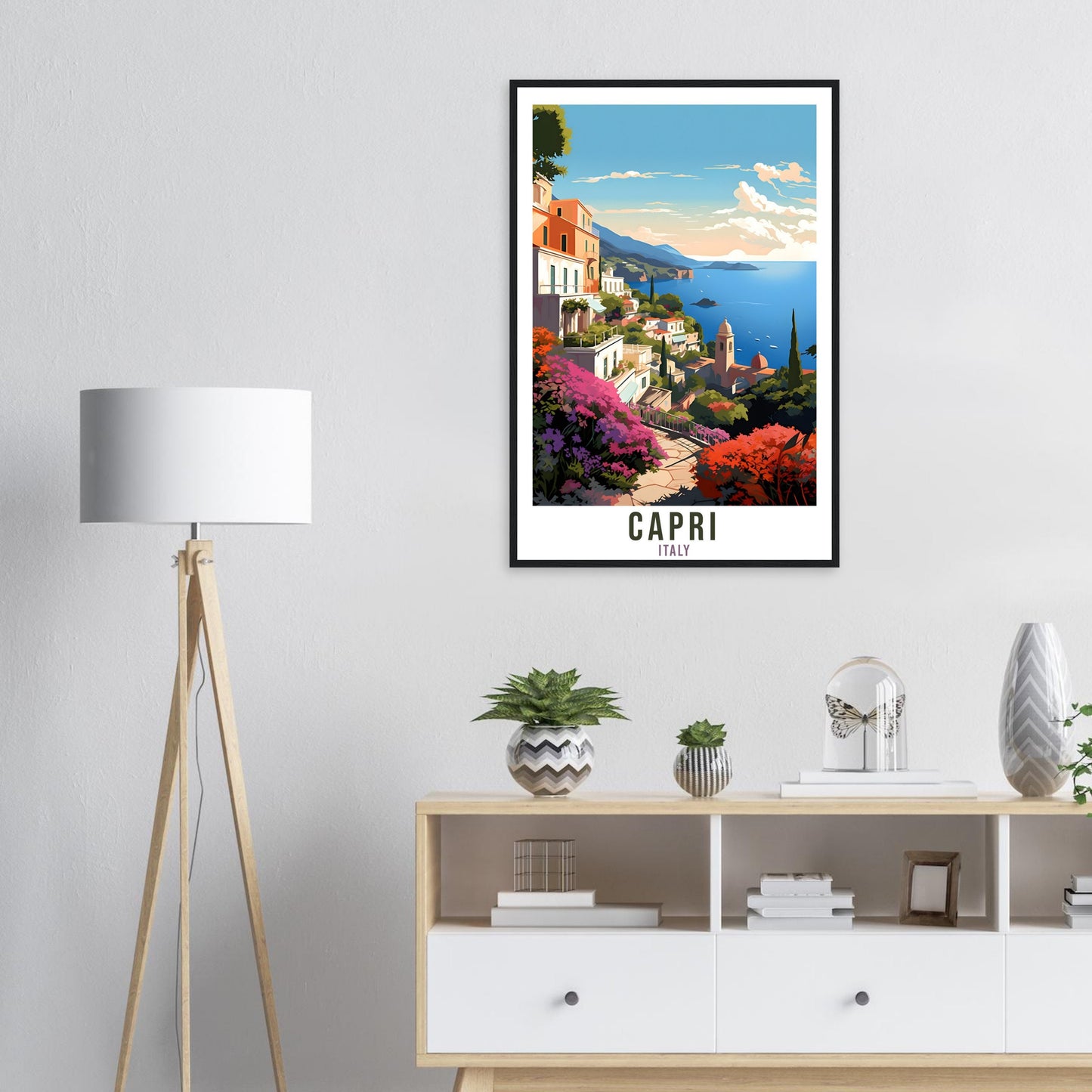 Capri Travel Print Wall Art Capri Wall Hanging Home Décor Capri Gift Art Lovers Italian Artwork Gift Print Capri Italian Landmark Poster Art