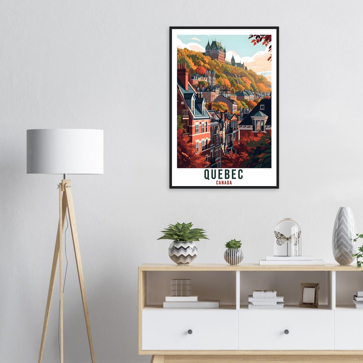 Quebec Travel Poster Wall Art Quebec Canada Wall Hanging Home Décor Quebec Gift Art Lovers Canadian Art Lover Gift Quebec Travel Print