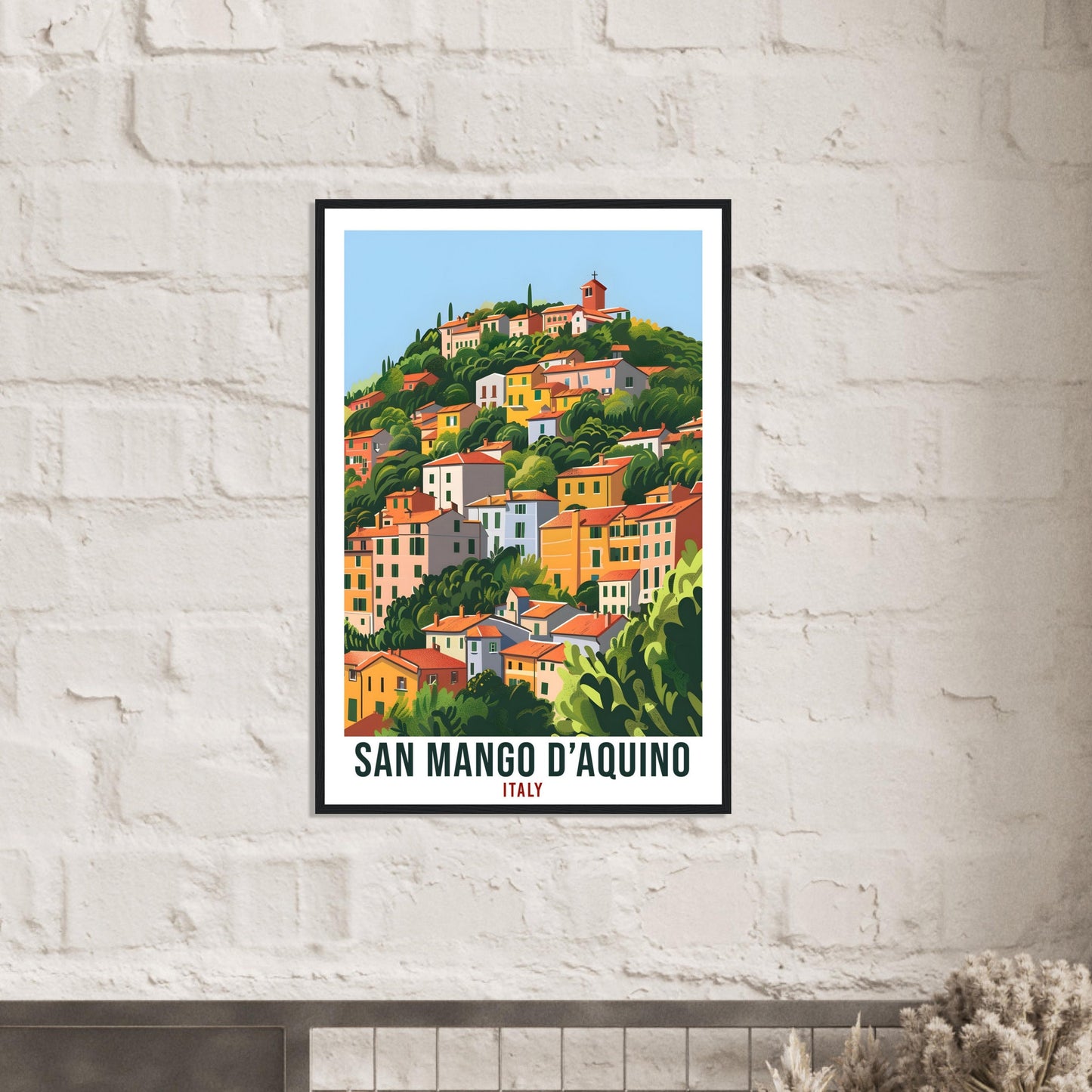 San Mango d'Aquino Italy Travel Print Italy Wall Art Wall Hanging Home Décor Gift Italy Landmark Artwork Travel Gift Italian Travel Poster
