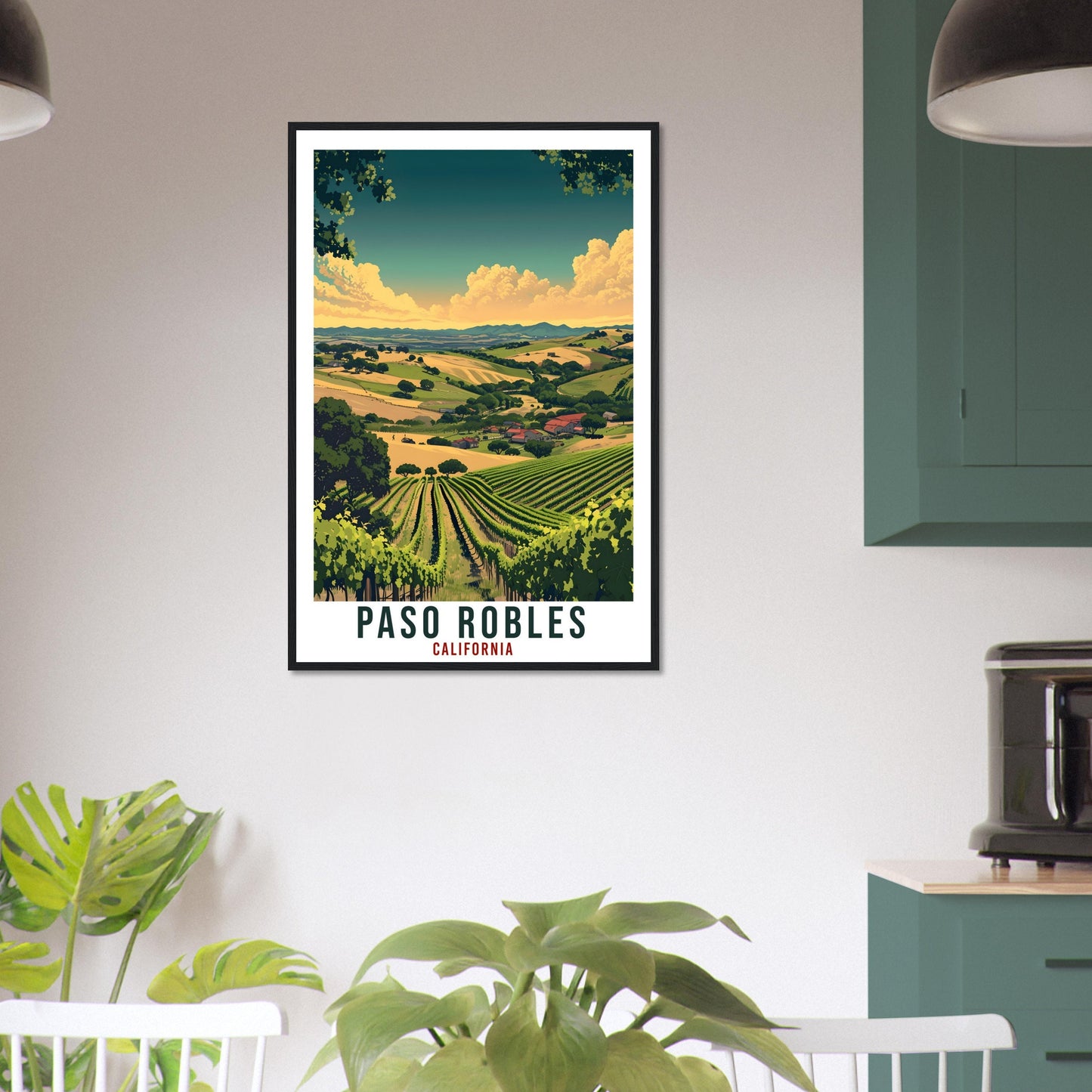 Paso Robles Travel Print California Home Decor USA City Wall Art Gift Wall Hanging Art Lover California Artwork Paso Robles Travel Poster