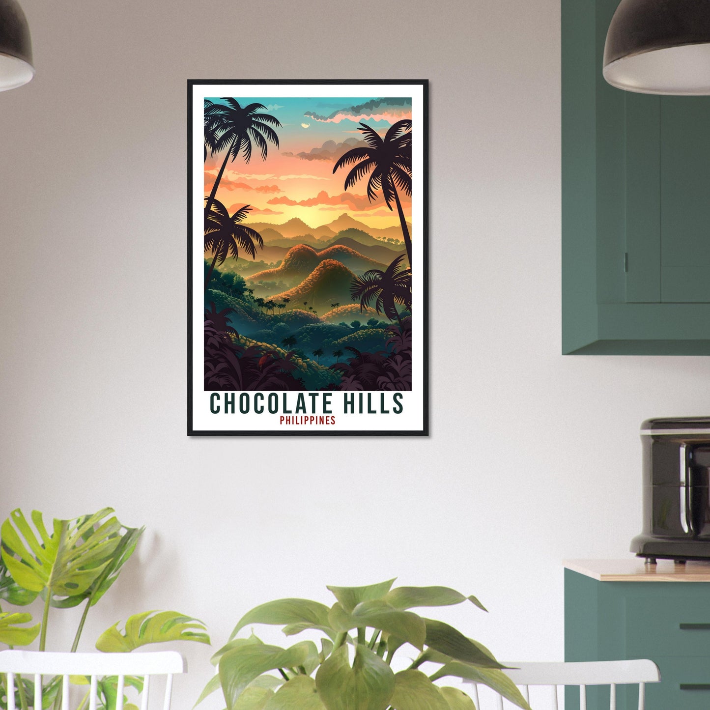 Chocolate Hills Philippines Travel Print Wall Art Wall Hanging Home Décor Chocolate Hills Artwork Travel Art Philippines Travel Poster