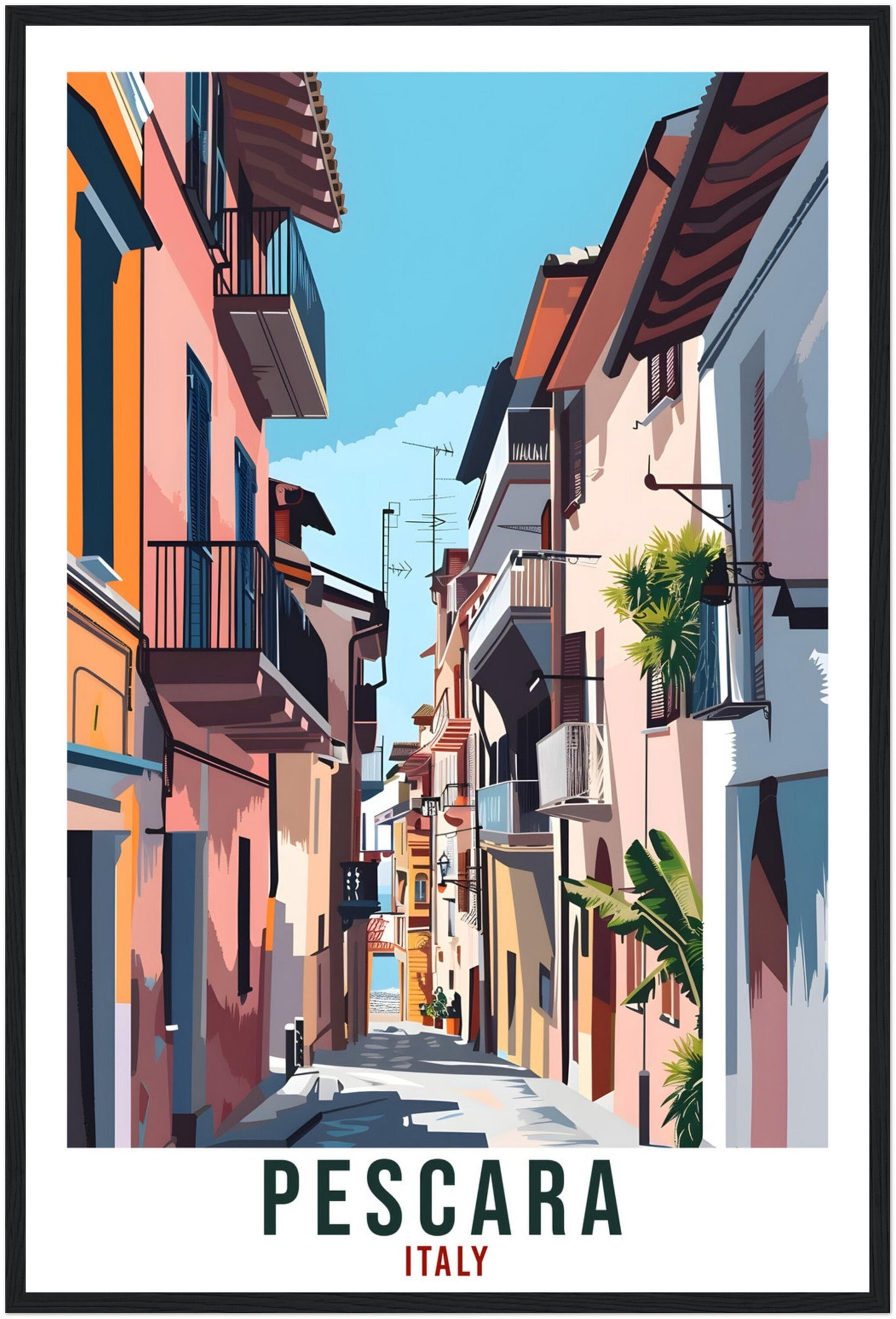 Pescara Travel Print Italy Wall Art Wall Hanging Home Living Décor Pescara Gift Art Lovers Gift Italy Artwork Gift Italian Travel Poster