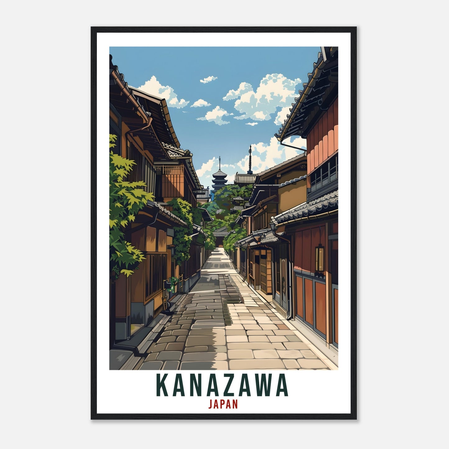 Kanazawa Travel Print Japan Home Decoration Wall Art Gift Wall Hanging Art Lover Japanese Artwork Japan Kanazawa Travel Poster City Print