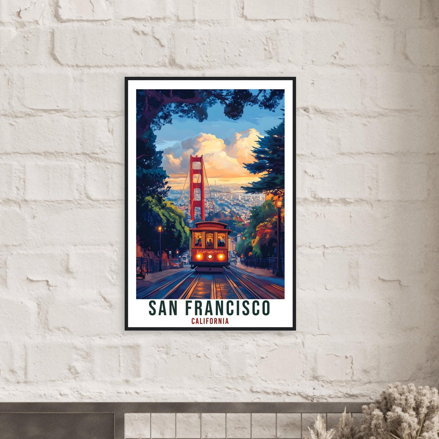 San Francisco Travel Print California Home Decor Wall Art Gift Wall Hanging Art Lover San Francisco United States Artwork Travel Poster Art