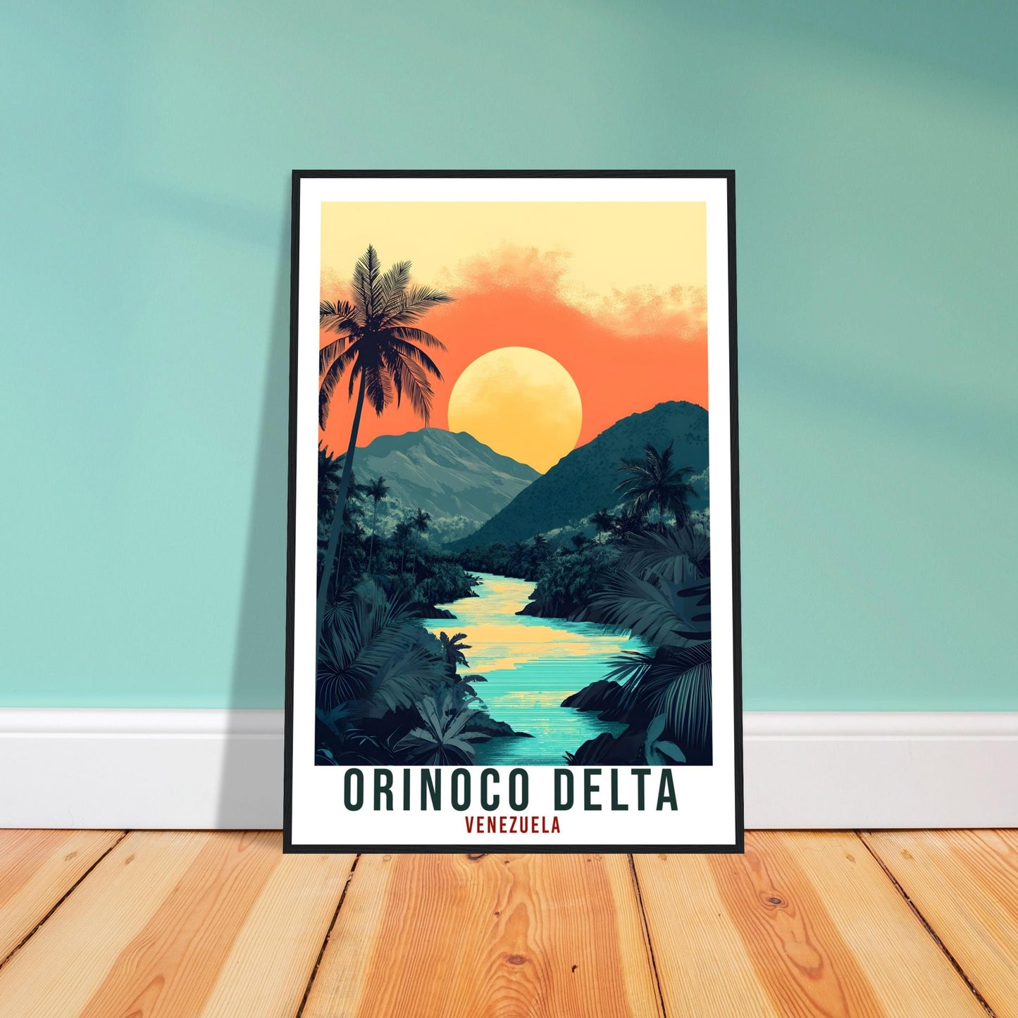 Orinoco Delta Travel Print Venezuela Decor Wall Art Gift Wall Hanging Art Lover Orinoco Delta Venezuelan Artwork Travel Poster Travel Art