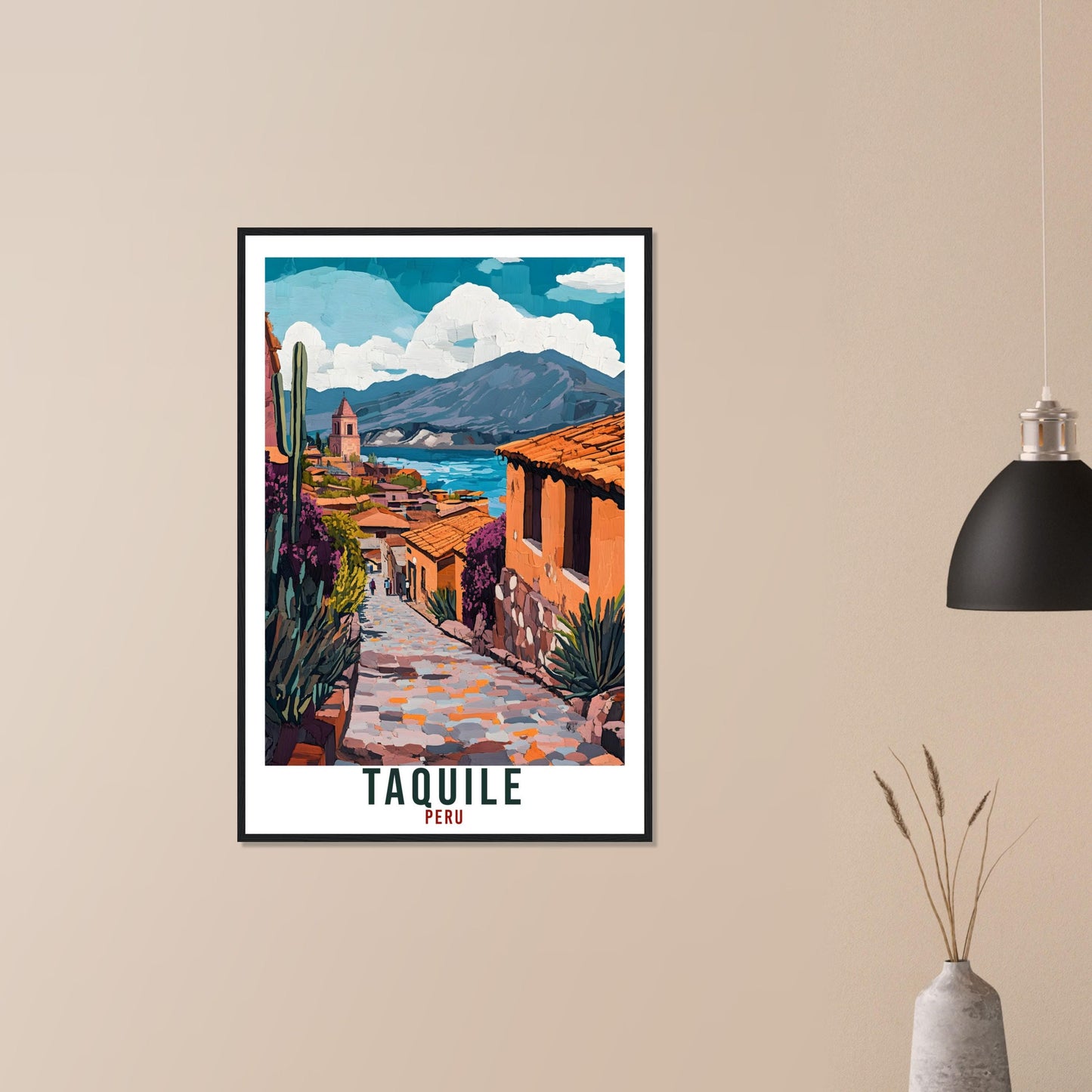 Taquile Travel Print Peru Home Decor Taquile Wall Art Gift Wall Hanging Art Lover Taquile Peruvian Artwork Travel Poster Travel Art Peru