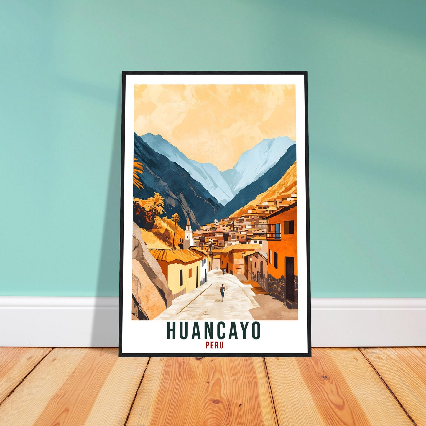Huancayo Travel Print Peru Home Decor Huancayo Wall Art Gift Wall Hanging Art Lover Huancayo Peruvian Artwork Travel Poster Peru Travel Art