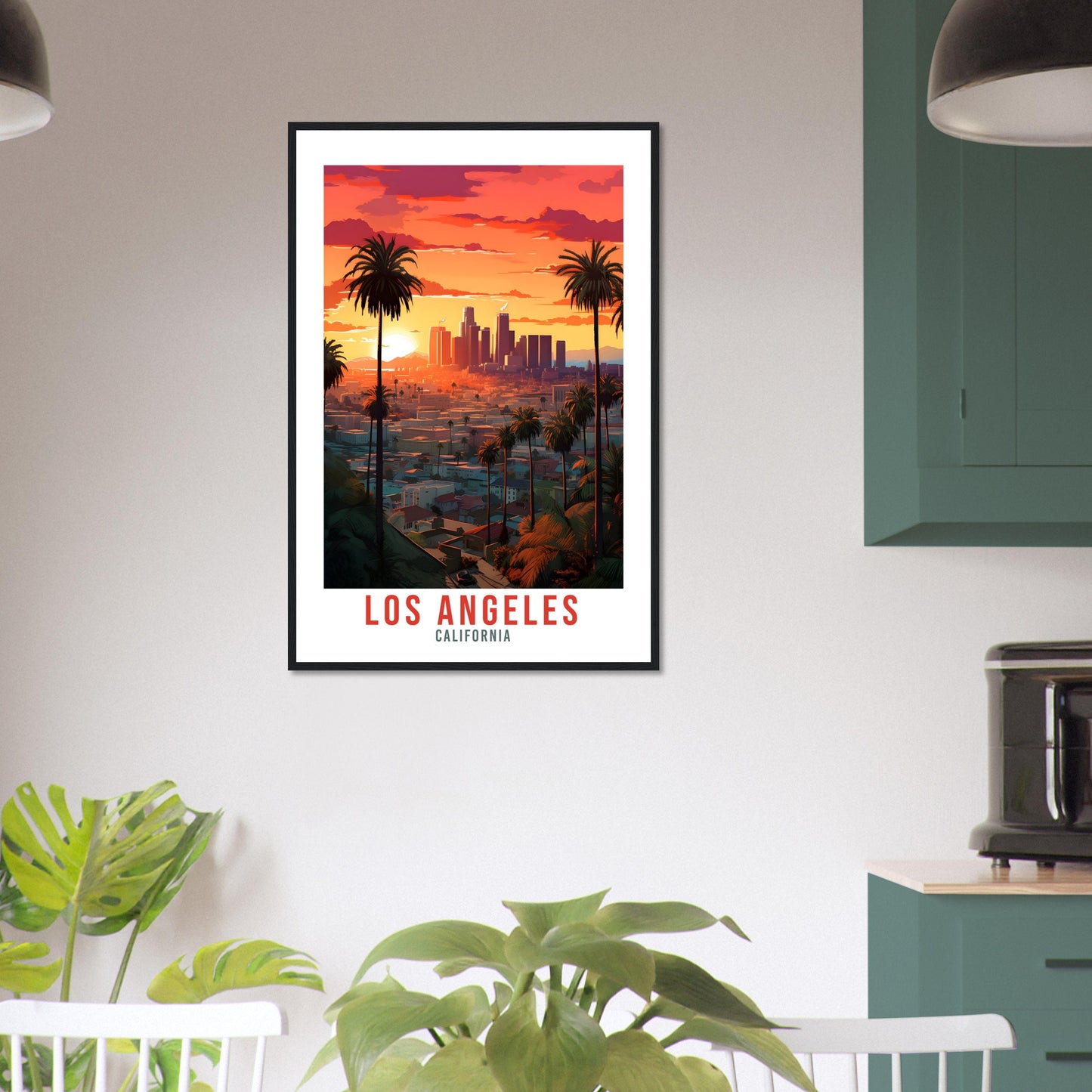 Los Angeles Travel Print Wall Art Los Angeles Sunset Wall Hanging Home Décor Los Angeles Gift Art Lovers California Art Lover LA Art Gift