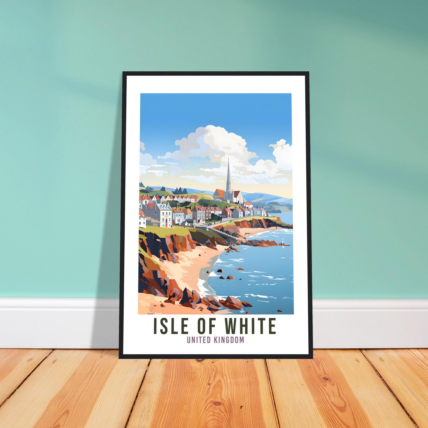 Isle Of White Travel Print Lake District Home Decor Isle Of White UK Isles Nature Wall Art Isle Of White Artwork Gift UK Coast Travel Poster
