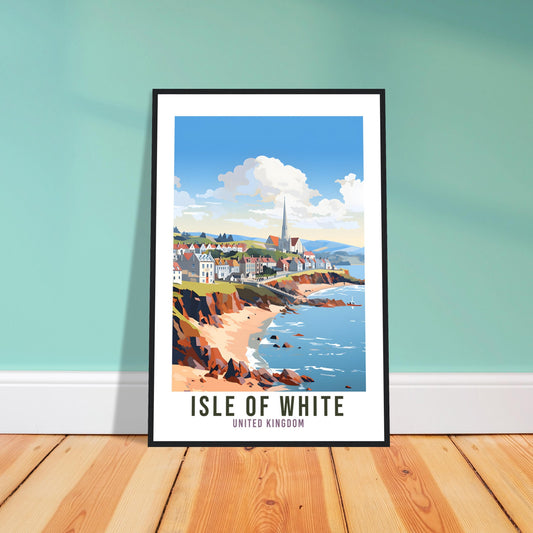 Isle Of White Travel Print Lake District Home Decor Isle Of White UK Isles Nature Wall Art Isle Of White Artwork Gift UK Coast Travel Poster