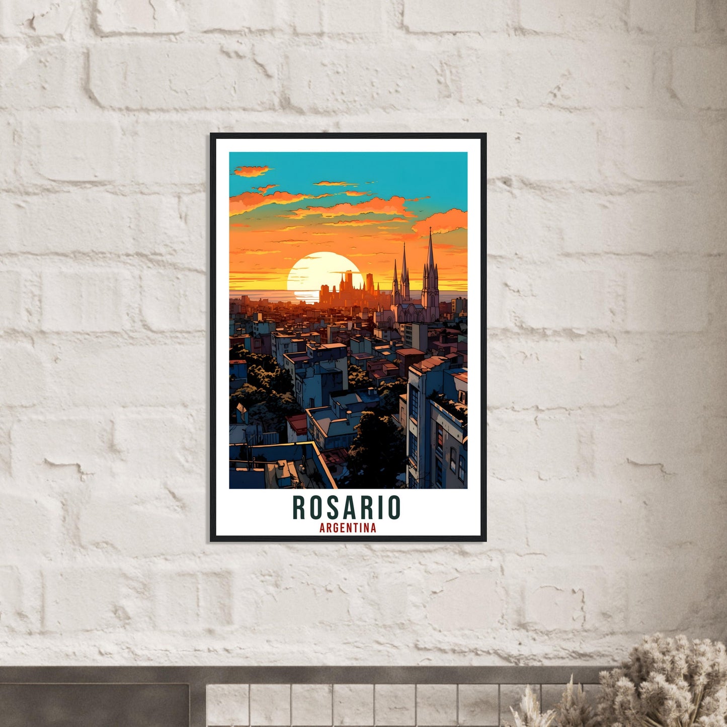Rosario Travel Print Wall Art Rosario Argentina City Landscape Artwork Rosario Art Gifts Rosario Travel Poster Argentinian Art Lovers Gift