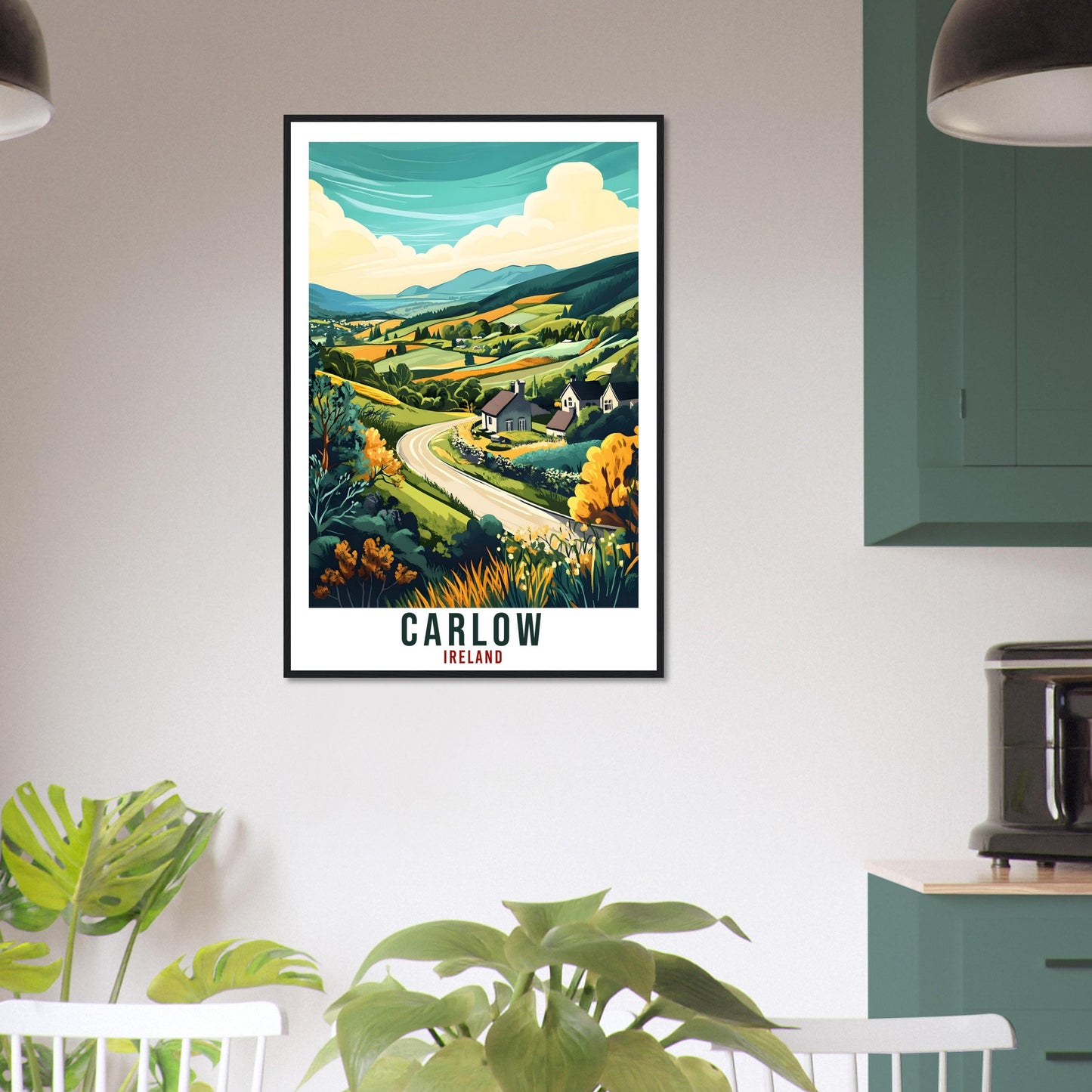 Carlow Travel Print Ireland Home Decor Carlow Wall Art Wall Hanging Art Lover Irish Artwork Travel Poster Carlow Ireland Travel Art Gift