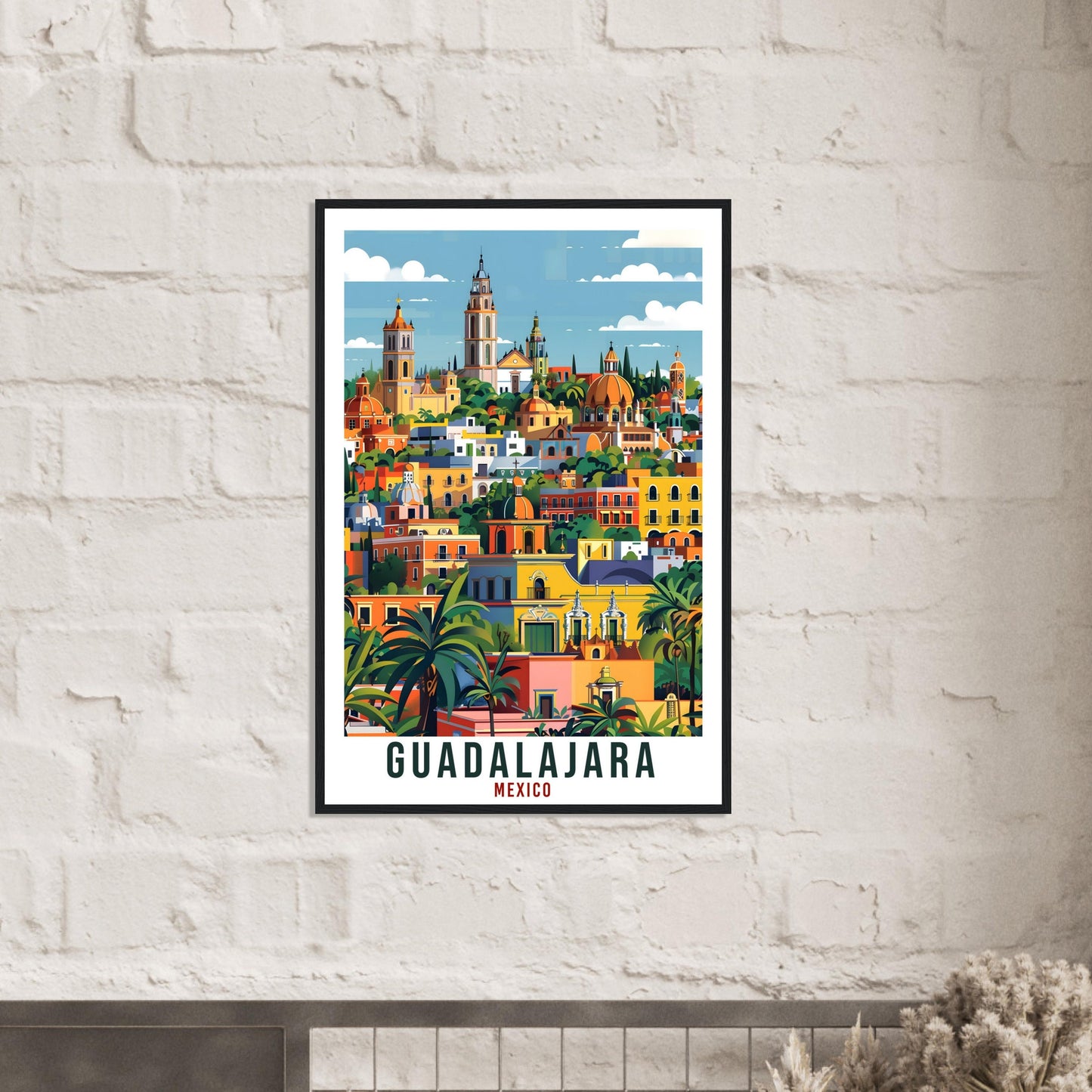 Guadalajara Mexico Travel Print Mexico Wall Art Wall Hanging Home Décor Guadalajara Gift Mexico Artwork Gift South America Travel Poster
