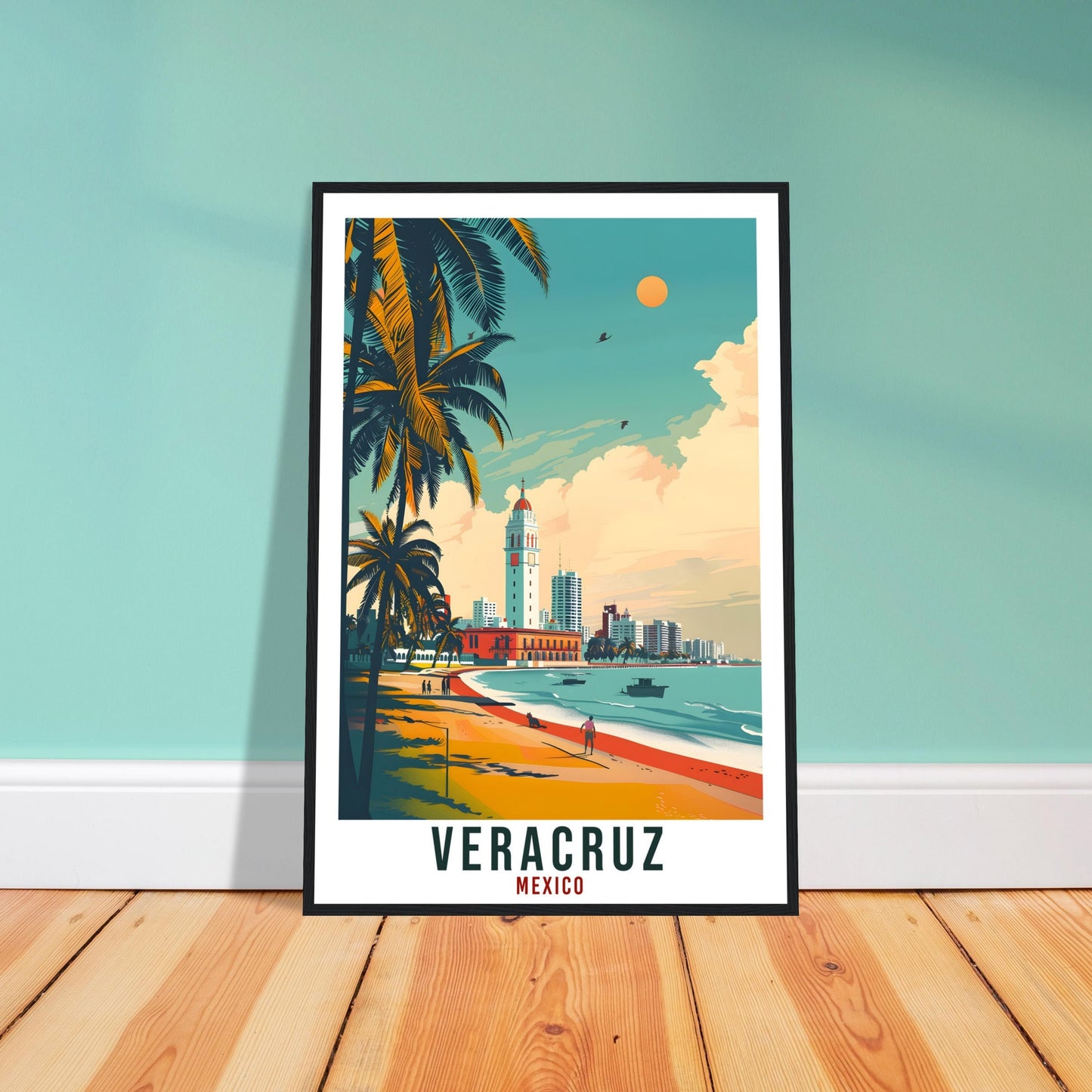 Veracruz Mexico Travel Print Mexico Wall Art Wall Hanging Home Décor Veracruz Gift Mexico Landmark Artwork Travel Art Mexican Travel Poster