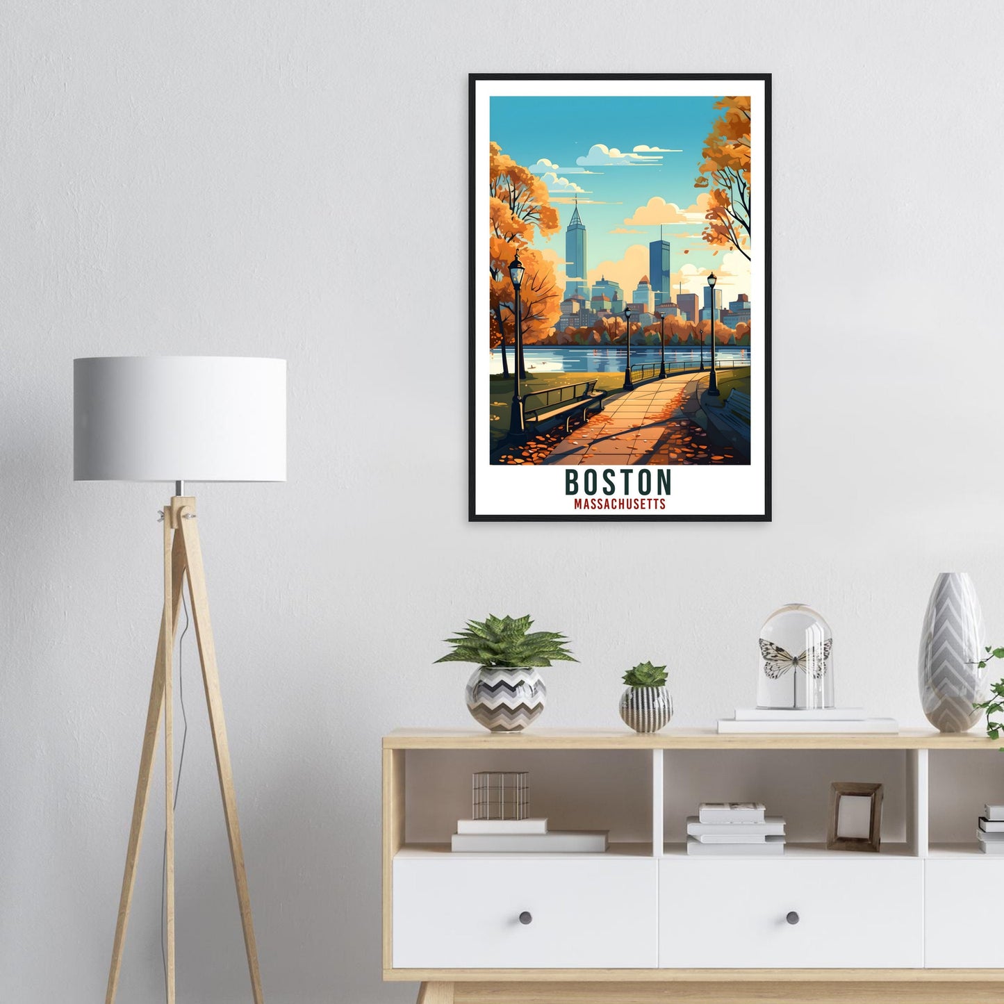 Boston Travel Print Massachusetts Home Decoration USA City Wall Art Gift Wall Hanging Art Lover Massachusetts Artwork Boston Travel Poster