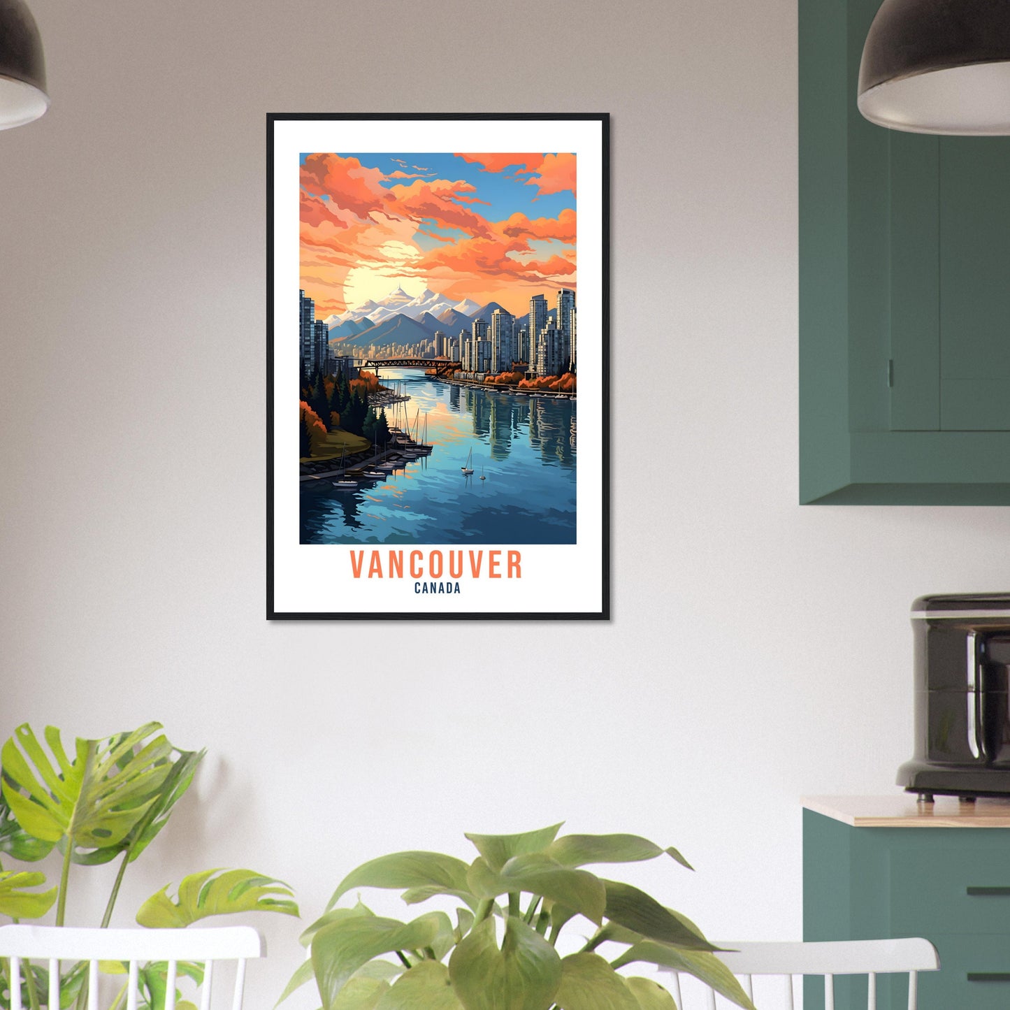 Vancouver Travel Print Wall Art Vancouver Canada Wall Hanging Home Decoration Vancouver City Sunset Wall Art Print Vancouver Canada Poster