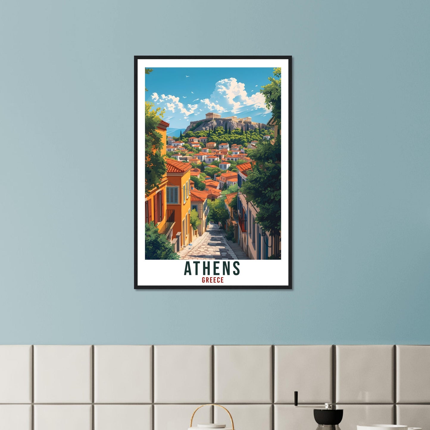 Athens Travel Gift Poster Greece Home Decoration Athens Greek City Wall Art Gift Wall Hanging Art Lover Greece Artwork Athens Travel Print