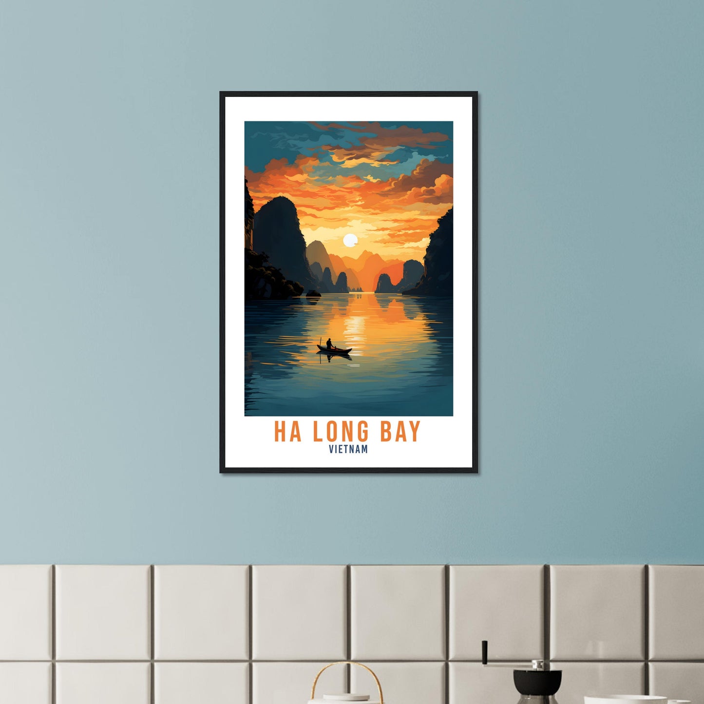Ha Long Bay Travel Poster Wall Art Ha Long Bay Wall Hanging Thailand Gift Holiday Print Art Print Ha Long Bay Travel Poster Ha Long Bay Gift
