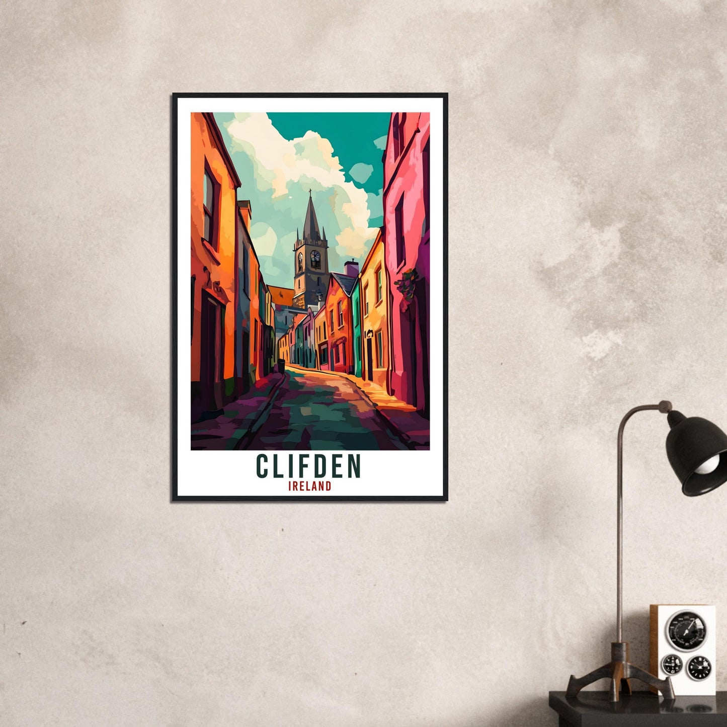 Clifden Travel Print Ireland Home Decor Clifden Wall Art Gift Wall Hanging Art Lover Clifden Irish Artwork Travel Poster Ireland Travel Art