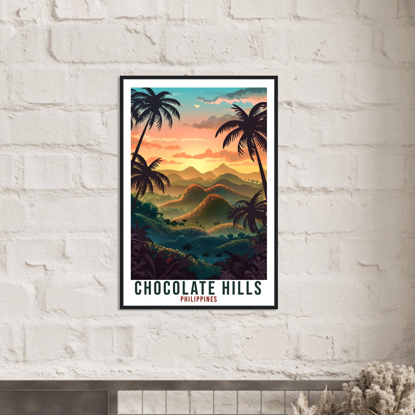 Chocolate Hills Philippines Travel Print Wall Art Wall Hanging Home Décor Chocolate Hills Artwork Travel Art Philippines Travel Poster
