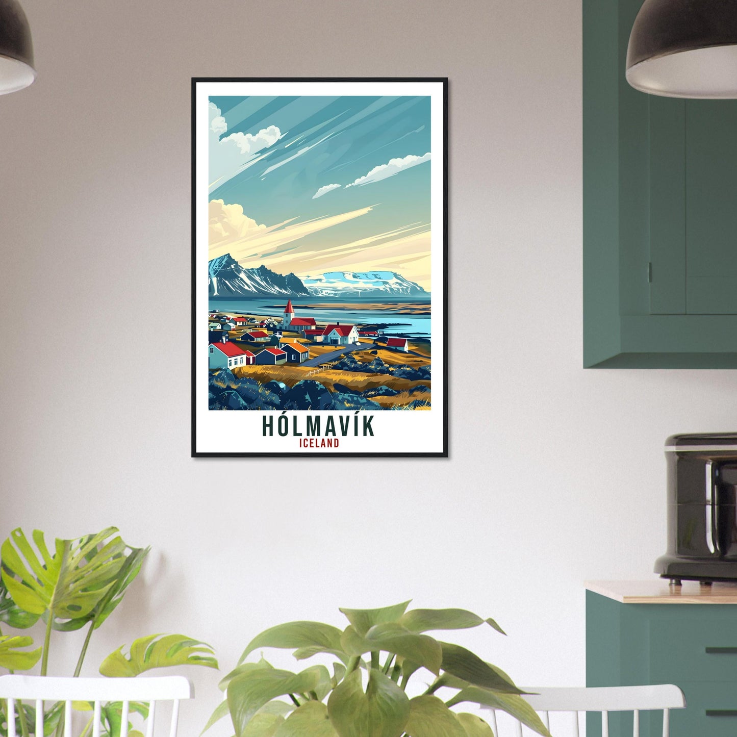 Hólmavík Iceland Travel Print Wall Art Wall Hanging Home Décor Hólmavík Travel Art Iceland Hólmavík Artwork City Landscape Travel Poster