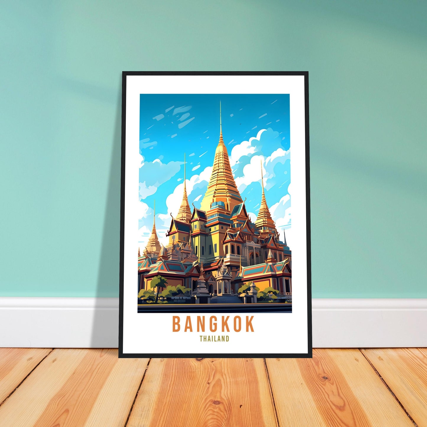 Bangkok Travel Print Wall Art Bangkok Wall Hanging Home Decor Bangkok Gift Art Lovers Wall Art Thailand Travel Print Gift Thai Travel Art