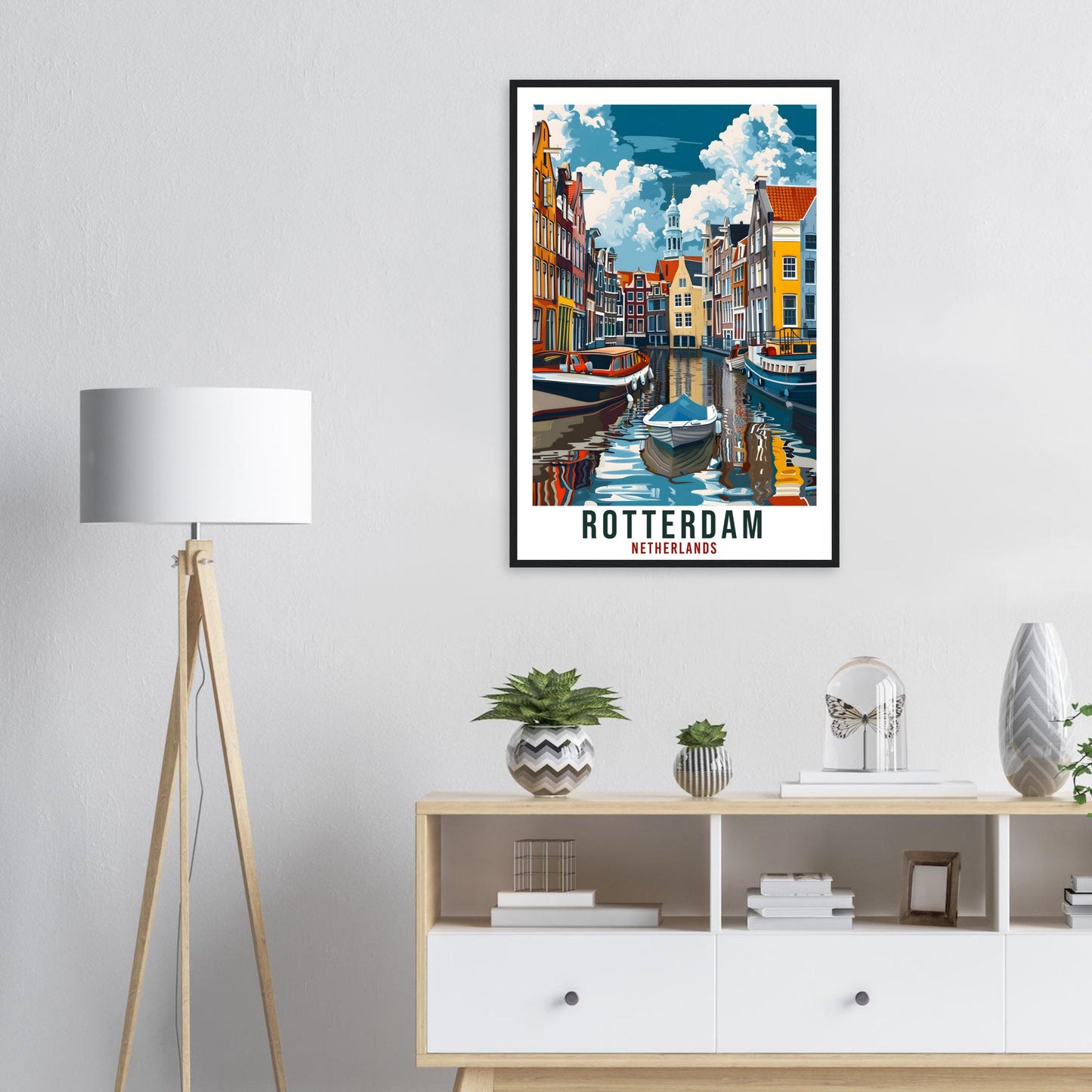 Rotterdam Dutch Travel Print Holland Wall Art Wall Hanging Home Décor Rotterdam Gift Art Lovers Gift Artwork The Netherlands Travel Poster