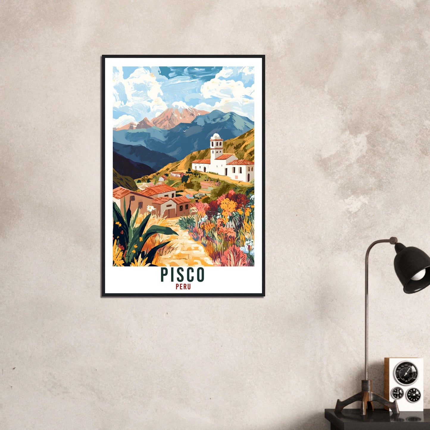 Pisco Travel Print Peru Home Decor Pisco Wall Art Gift Wall Hanging Art Lover Pisco Peruvian Artwork Travel Poster Pisco Peru Travel Art