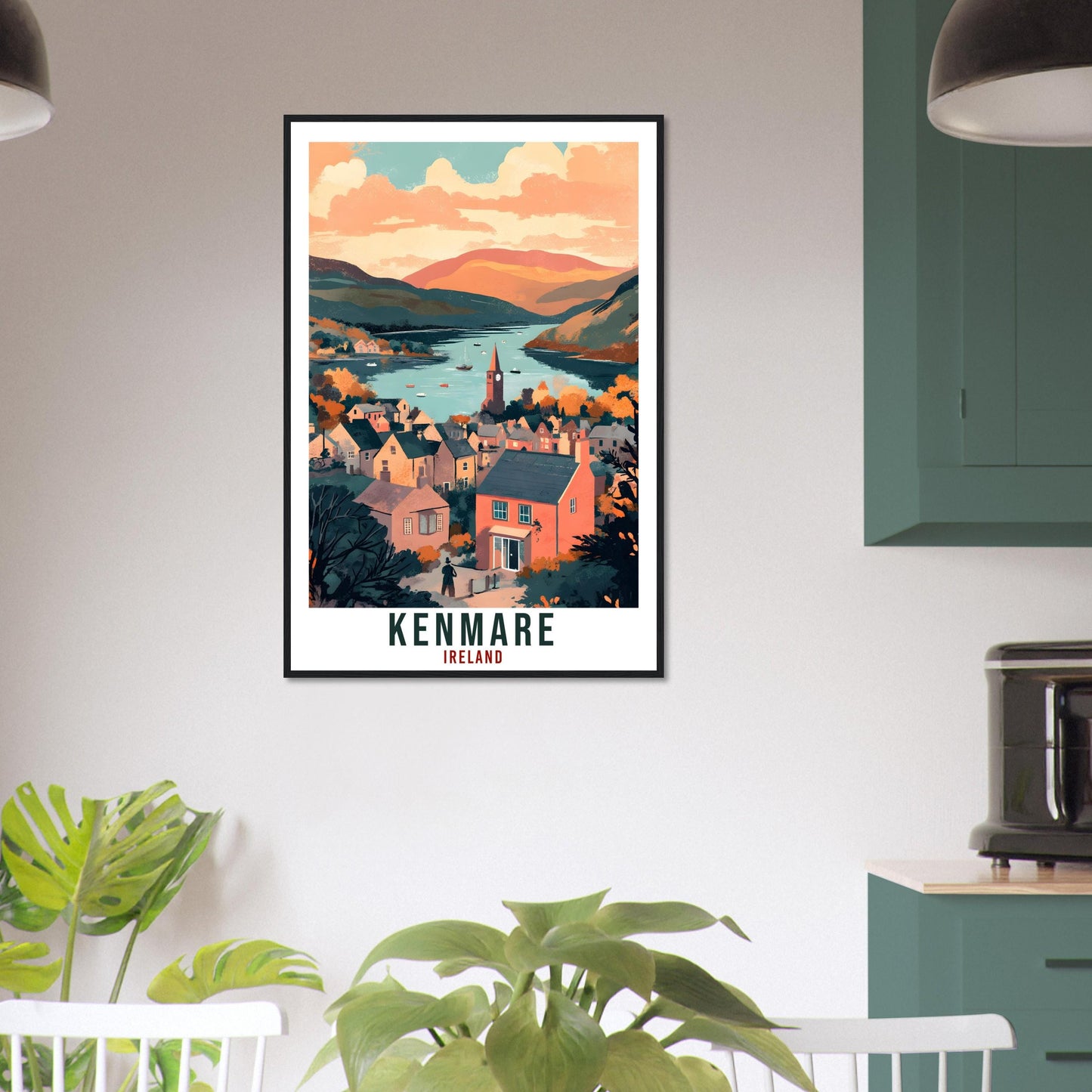 Kenmare Travel Print Ireland Home Decor Kenmare Wall Art Gift Wall Hanging Art Lover Kenmare Irish Artwork Travel Poster Ireland Travel Art
