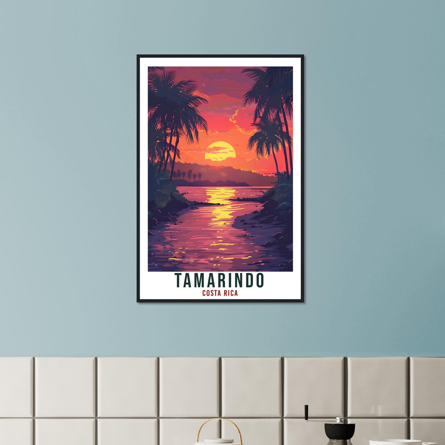 Tamarindo Costa Rica Travel Print Wall Art Wall Hanging Home Décor Tamarindo Gift Landmark Artwork Travel Art Costa Rica City Travel Poster
