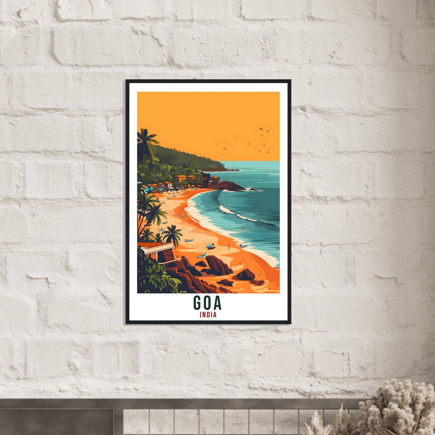 Goa Travel Print India Home Decoration Wall Art Gift Wall Hanging Art Lover Indian Artwork India Goa Travel Poster Goa Beach Coastal Print