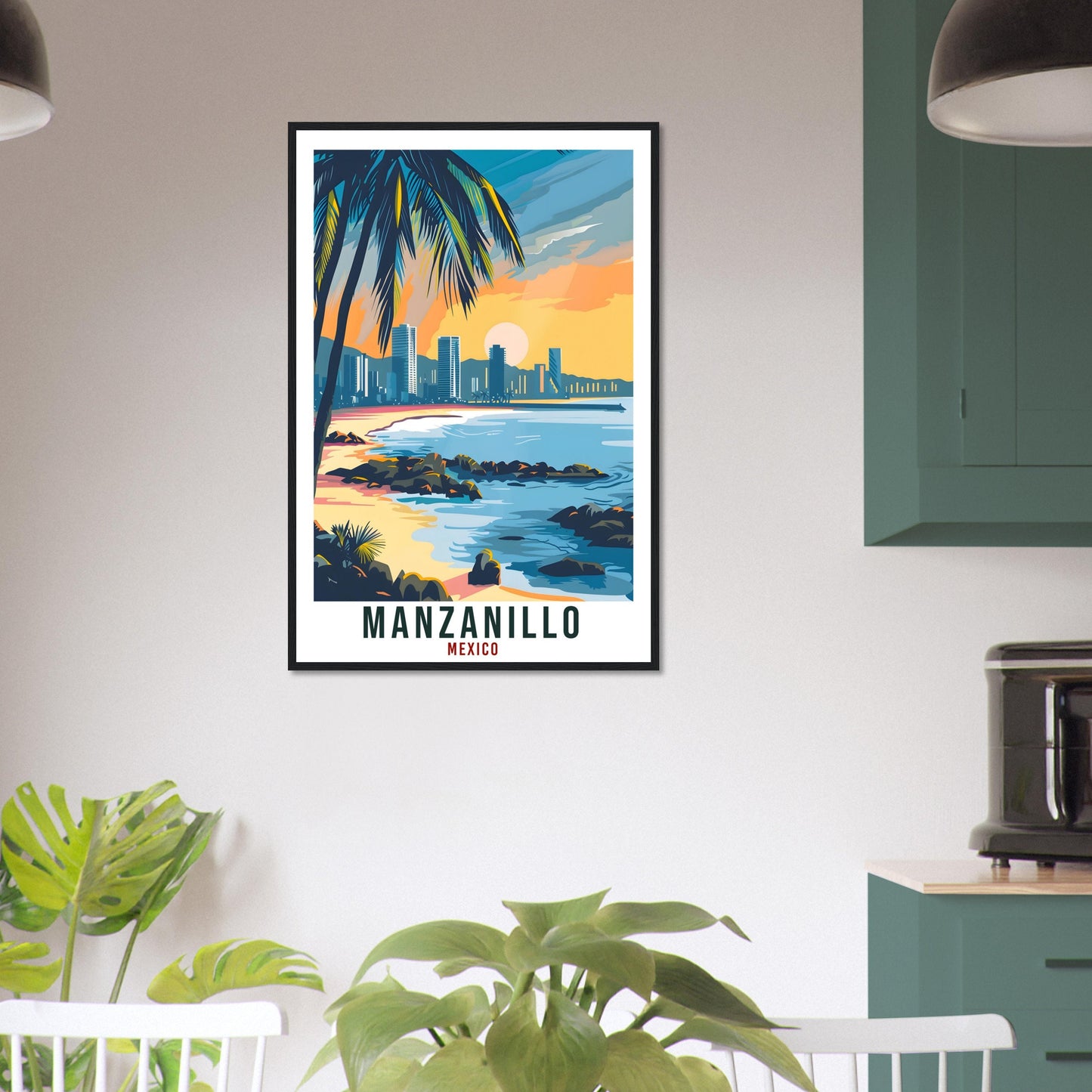 Manzanillo Mexico Travel Print Mexico Wall Art Wall Hanging Home Décor Manzanillo Gift Mexico Landmark Artwork South America Travel Poster